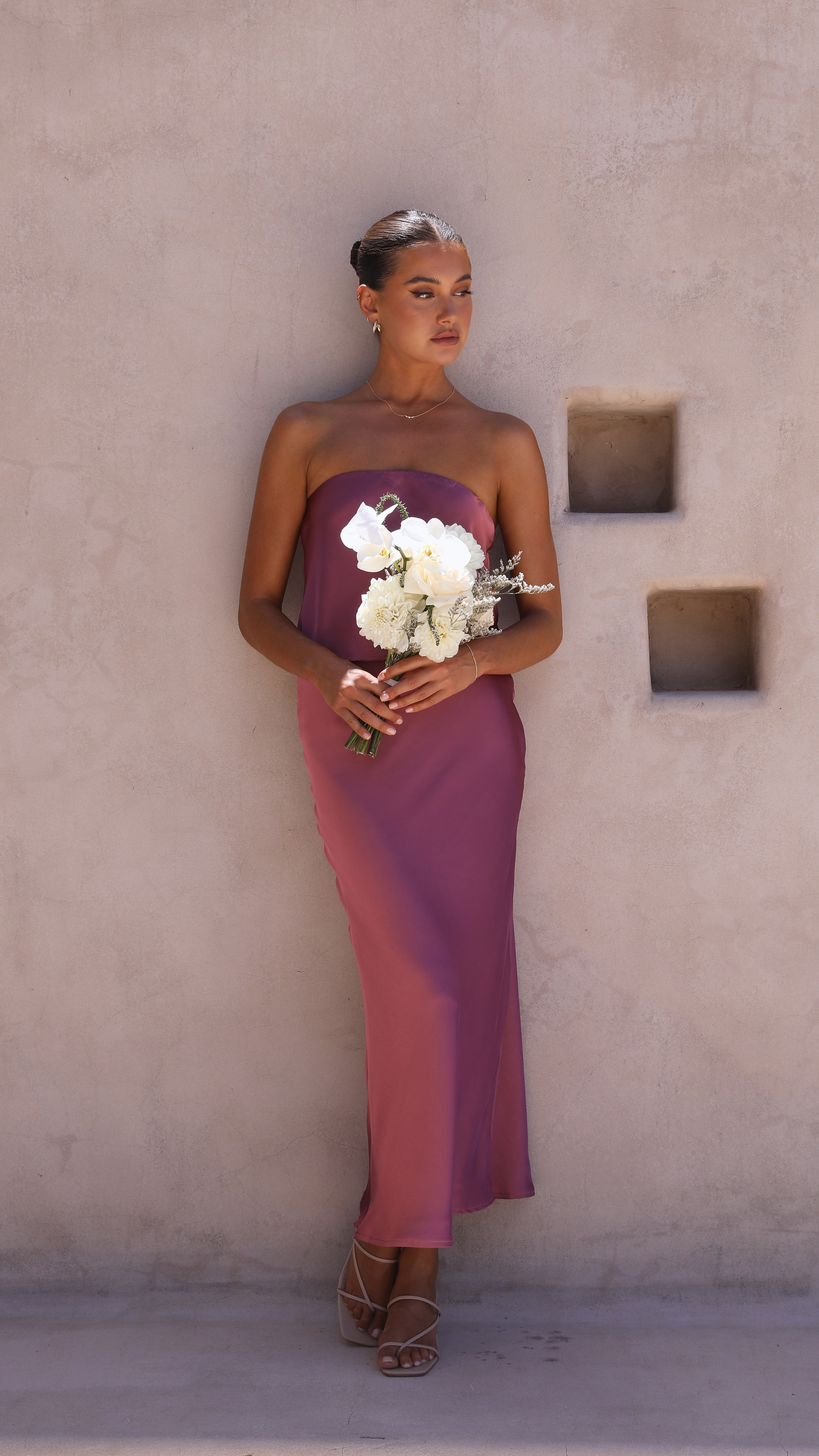 Effie Strapless Top - Plum-Sunshines Bliss