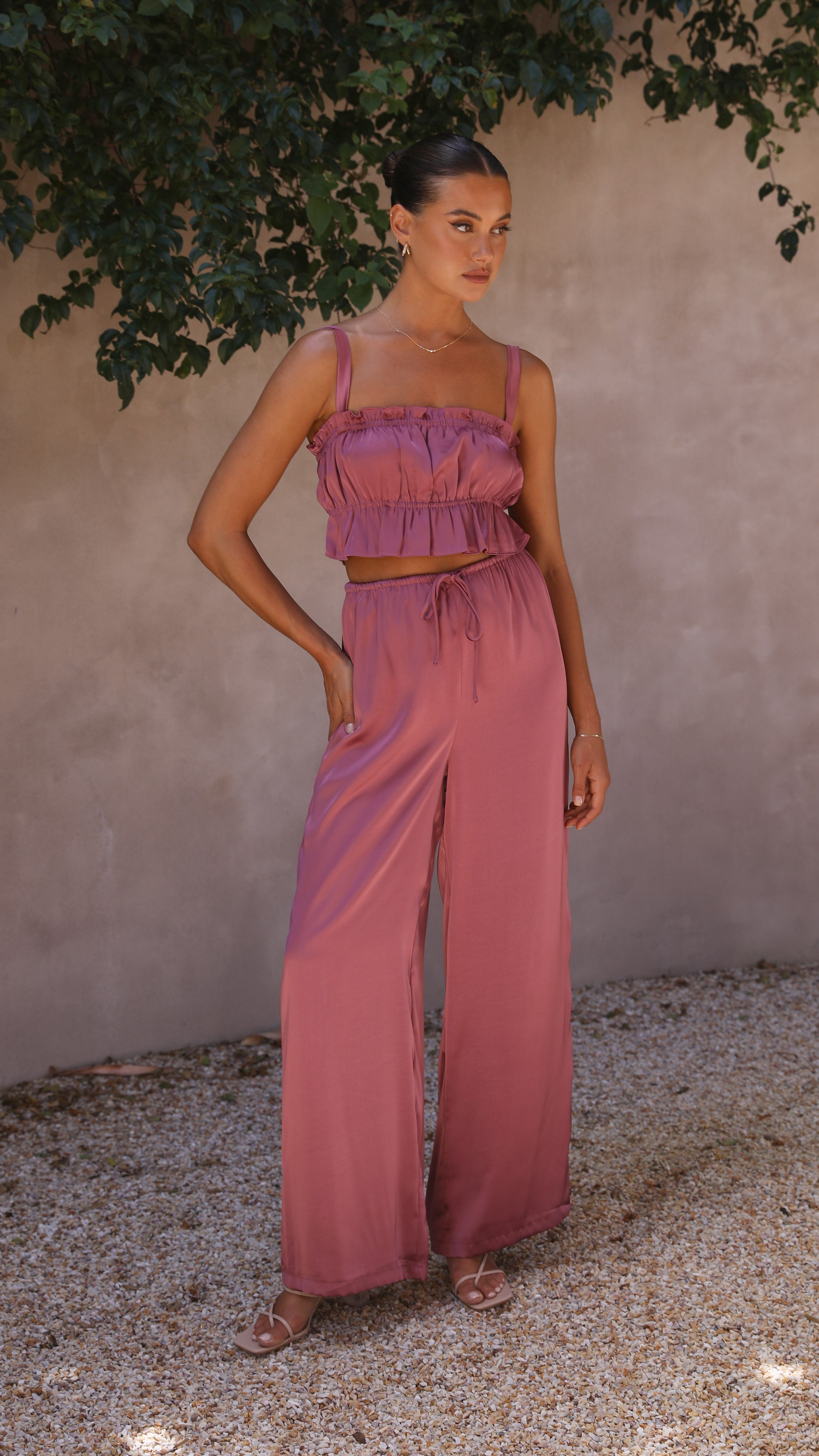 Zuri Pants - Plum-Sunshines Bliss