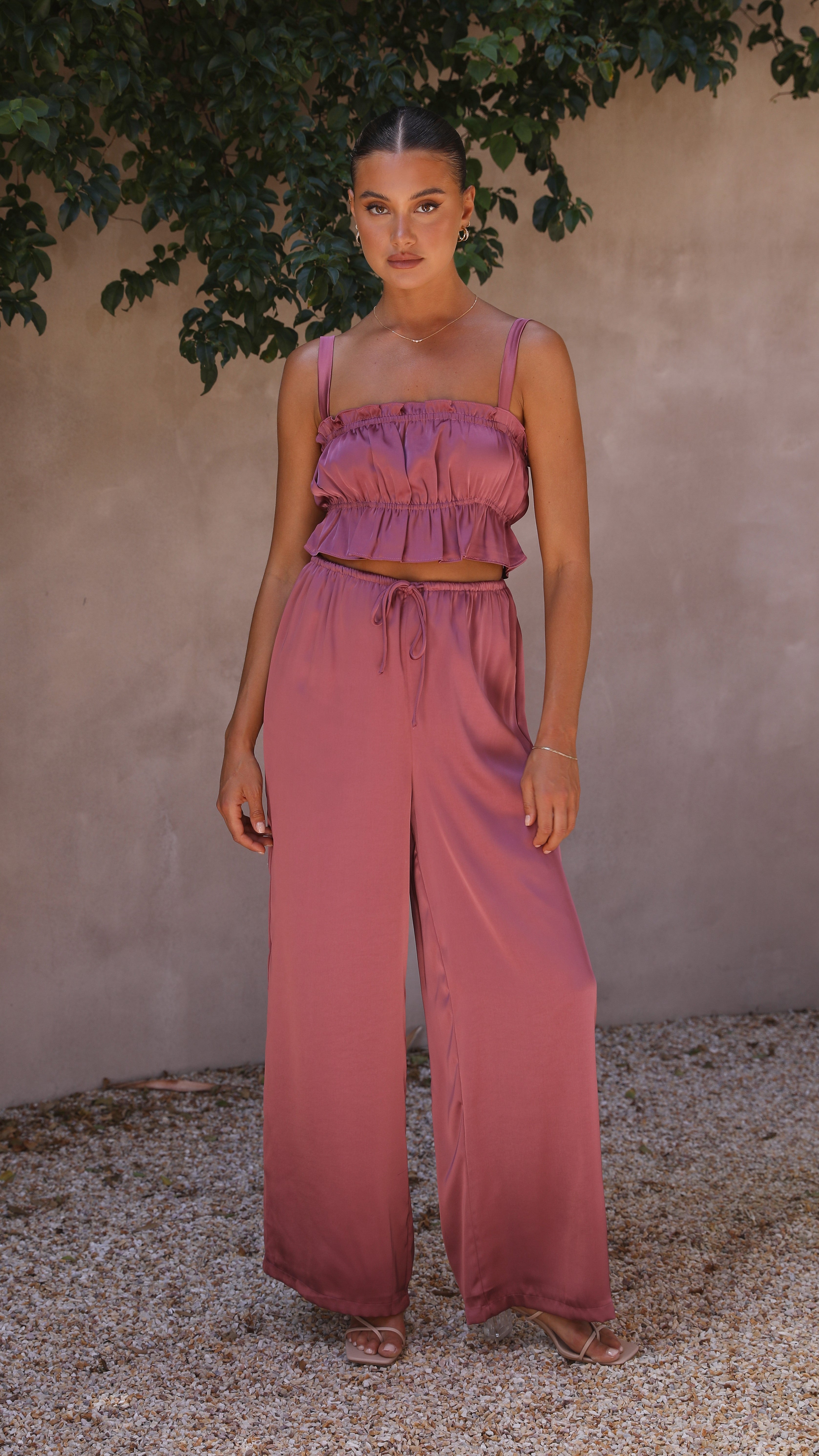Zuri Pants - Plum-Sunshines Bliss
