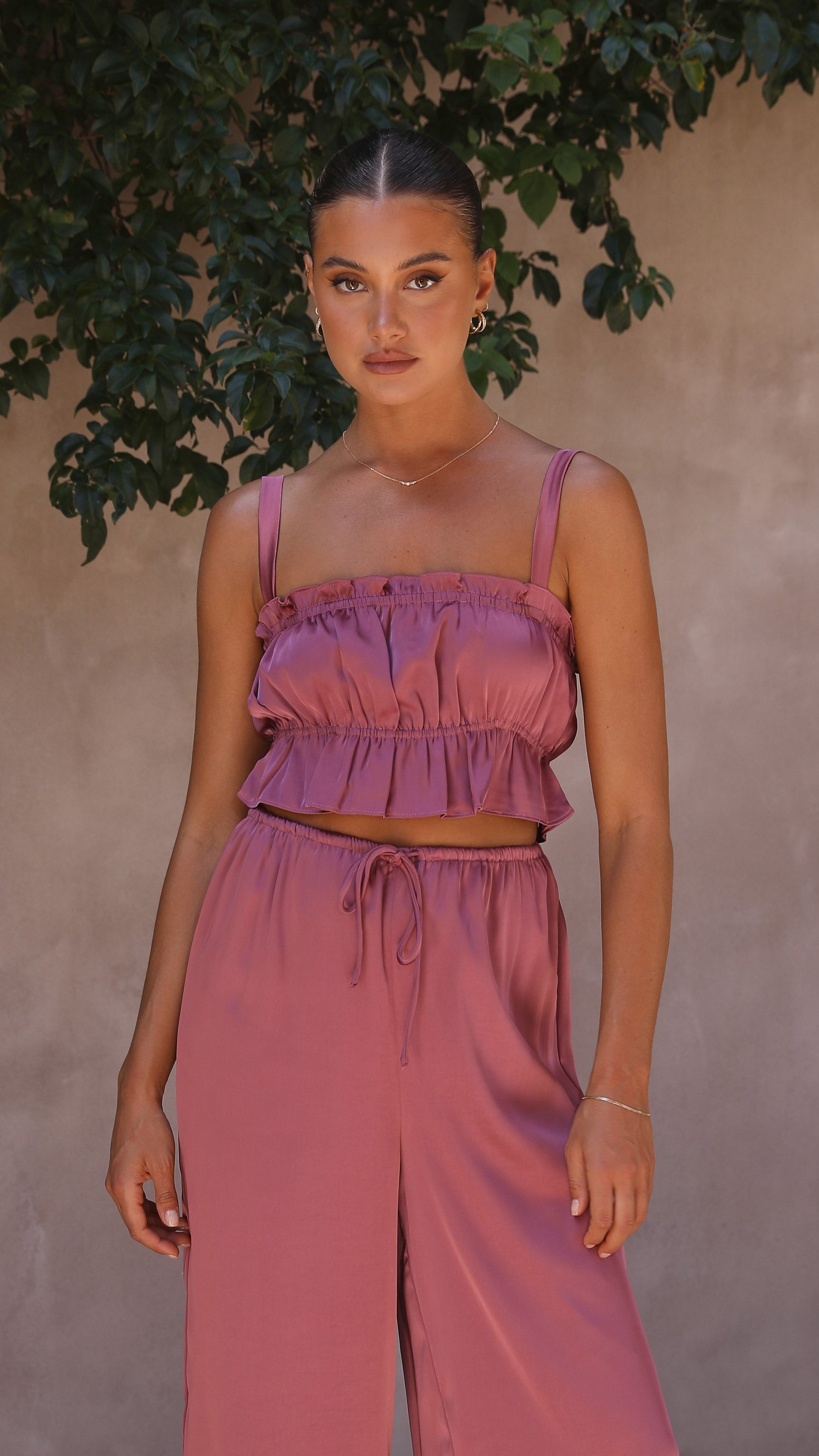 Kleo Crop Top - Plum-Sunshines Bliss