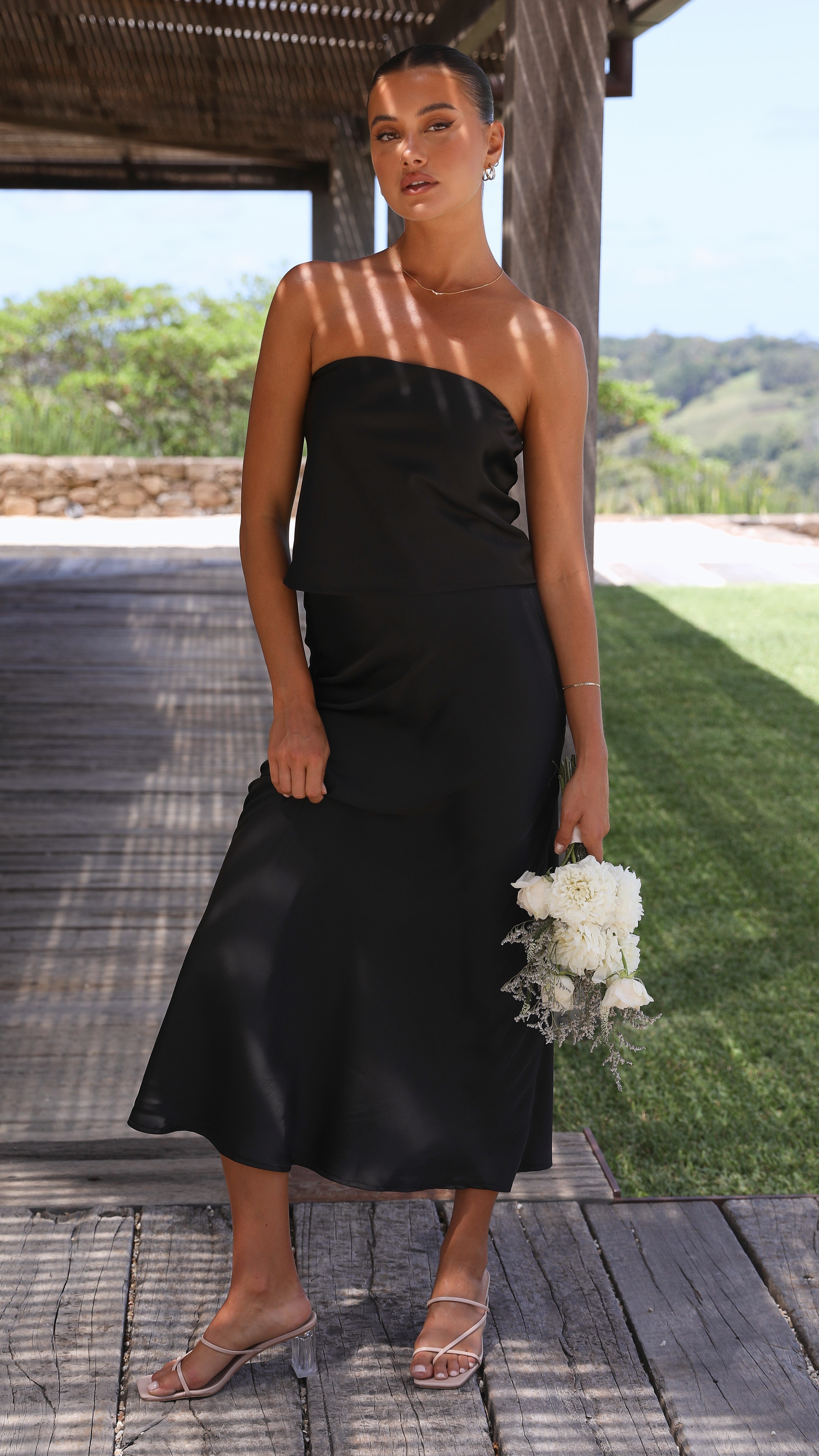 Esther Maxi Skirt - Black-Sunshines Bliss