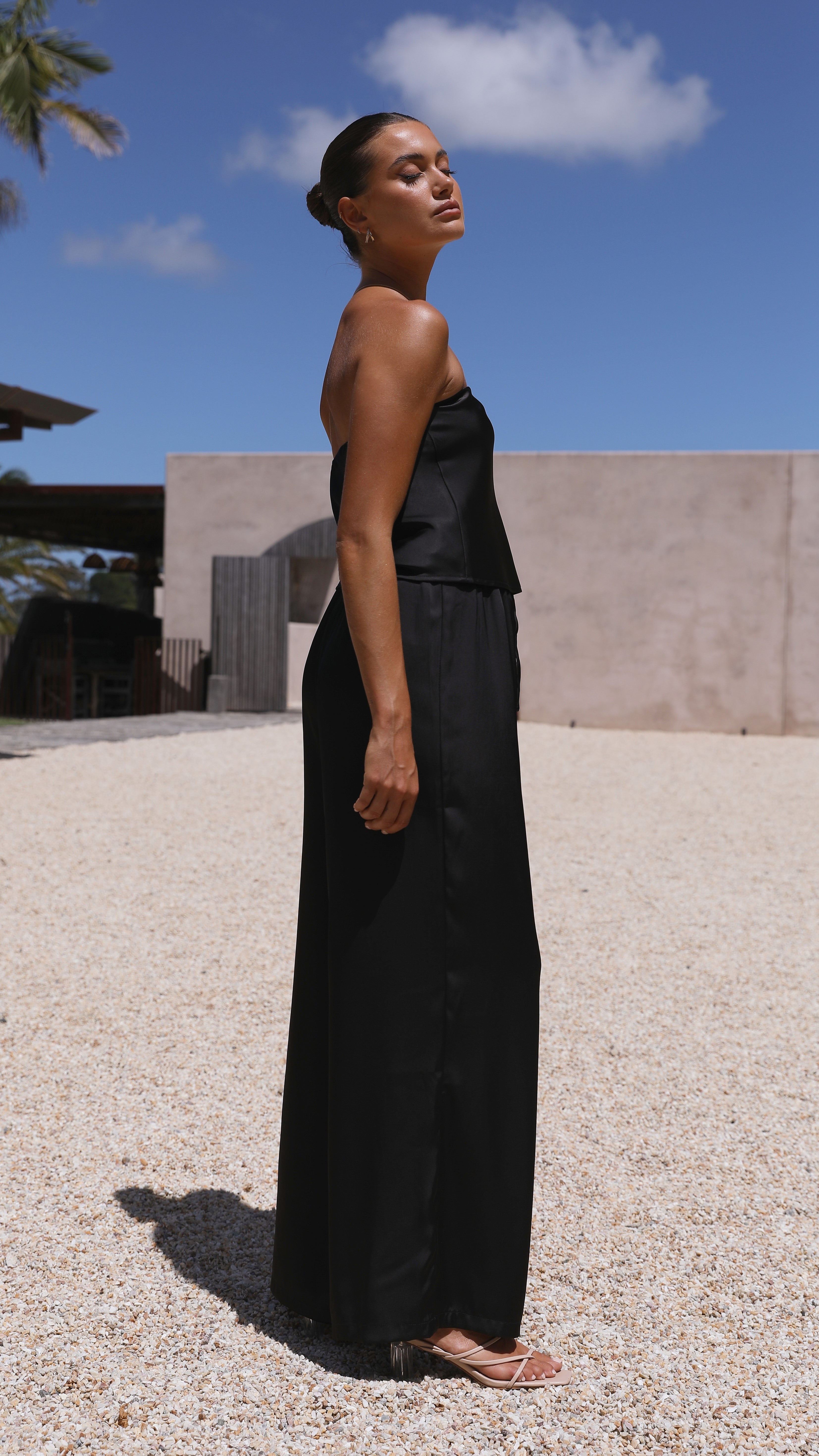 Effie Strapless Top - Black-Sunshines Bliss