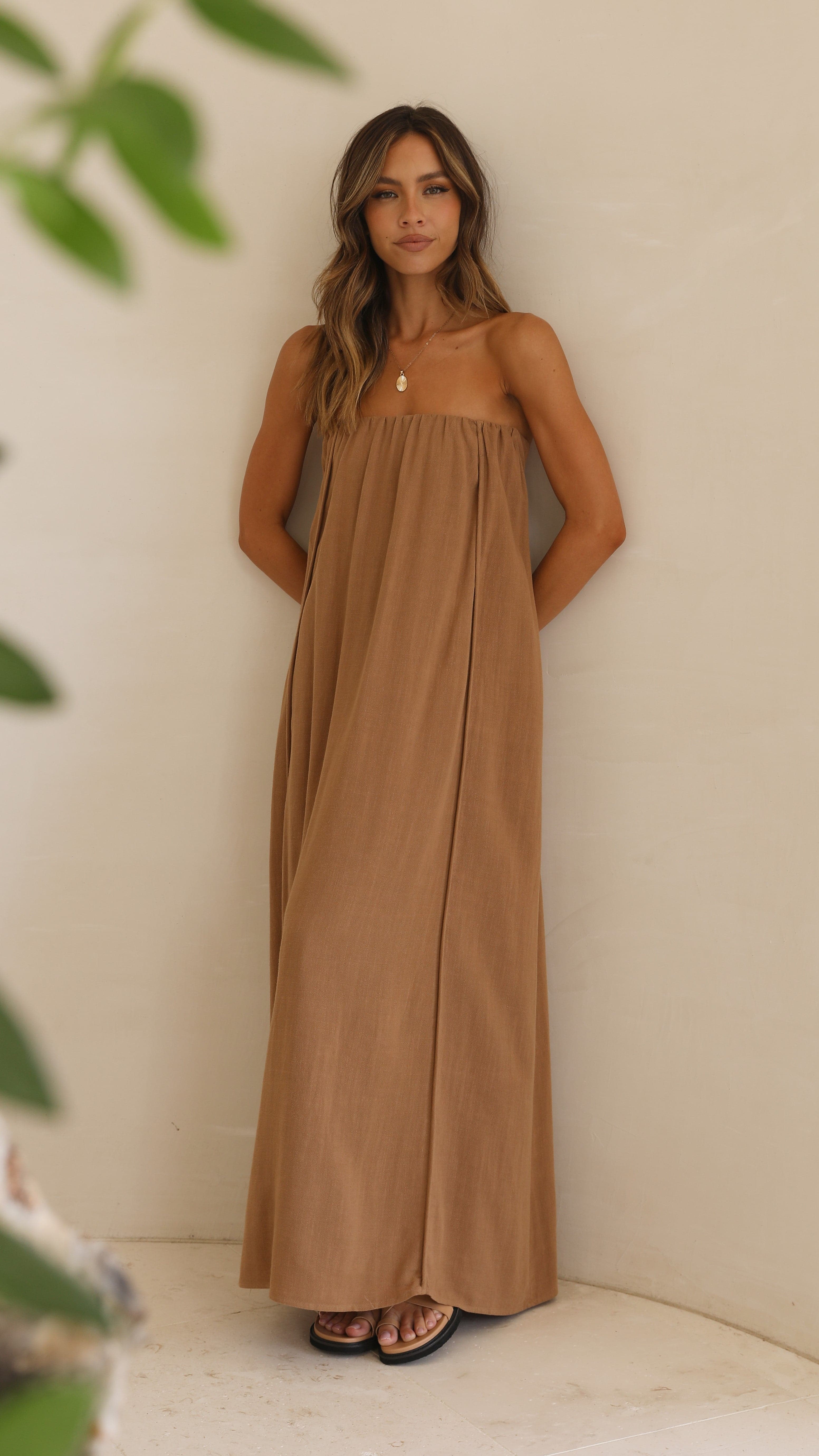 Liliana Maxi Dress - Walnut-Sunshines Bliss