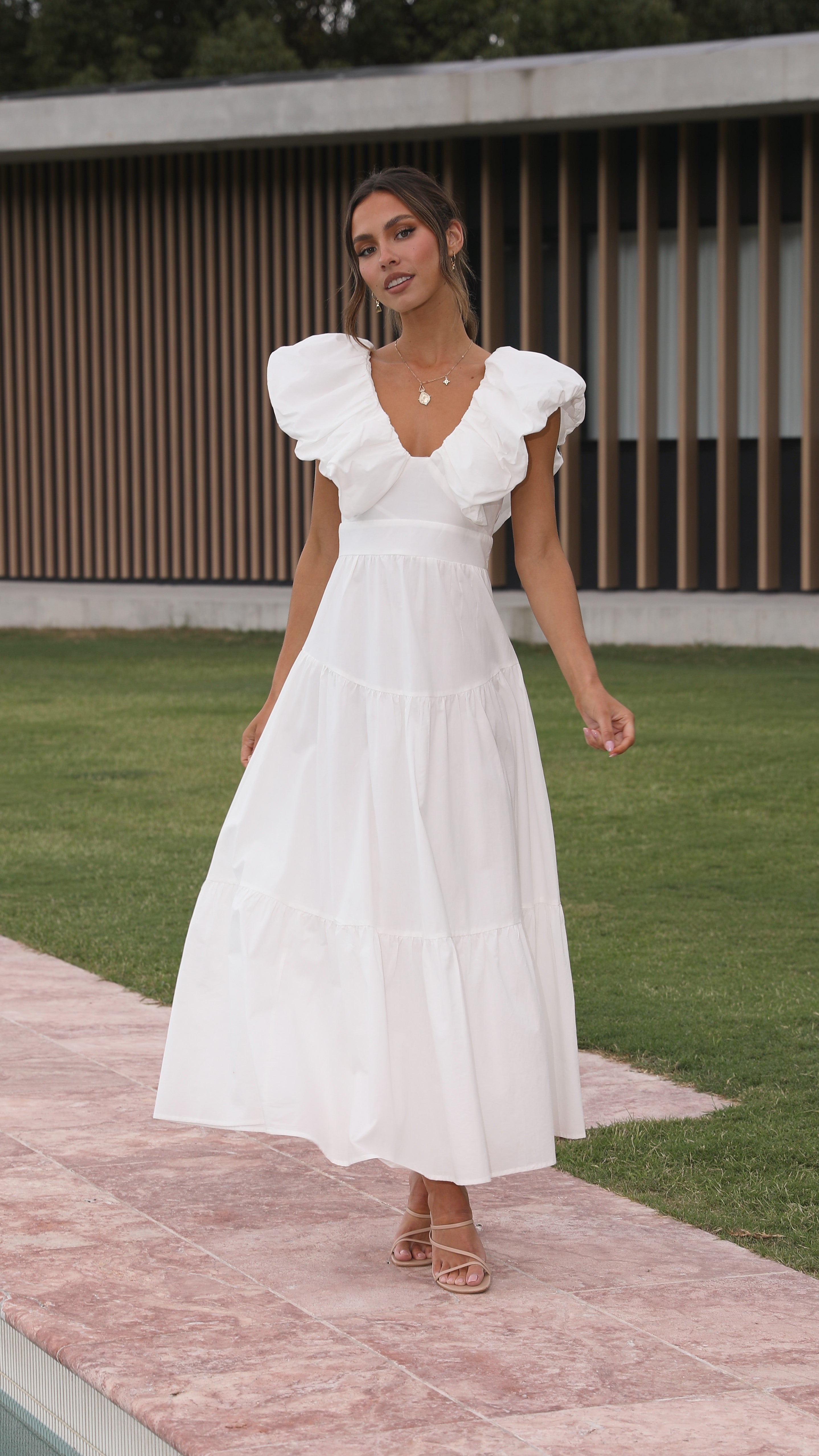 Emma Maxi Dress - White-Sunshines Bliss