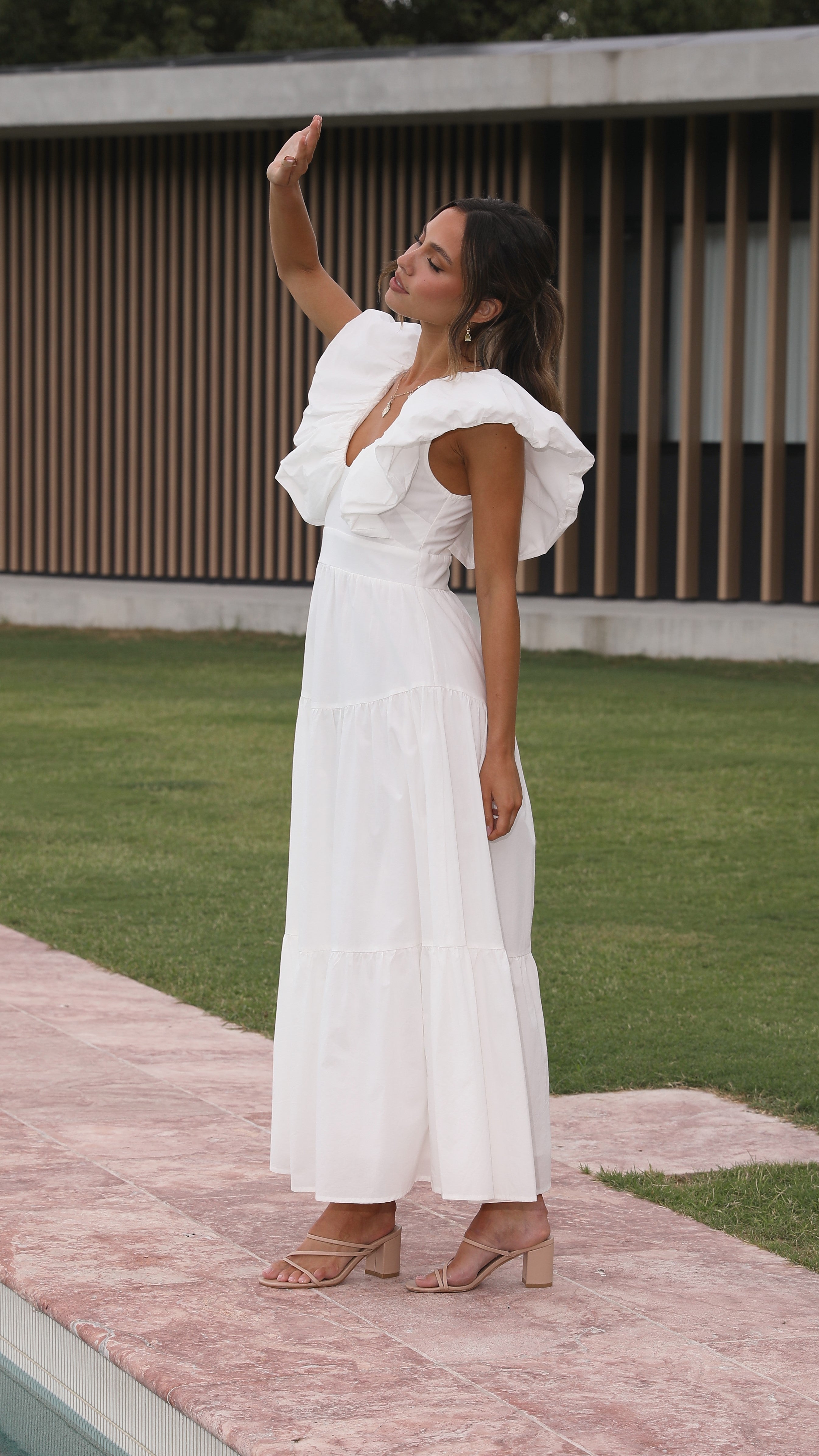 Emma Maxi Dress - White-Sunshines Bliss