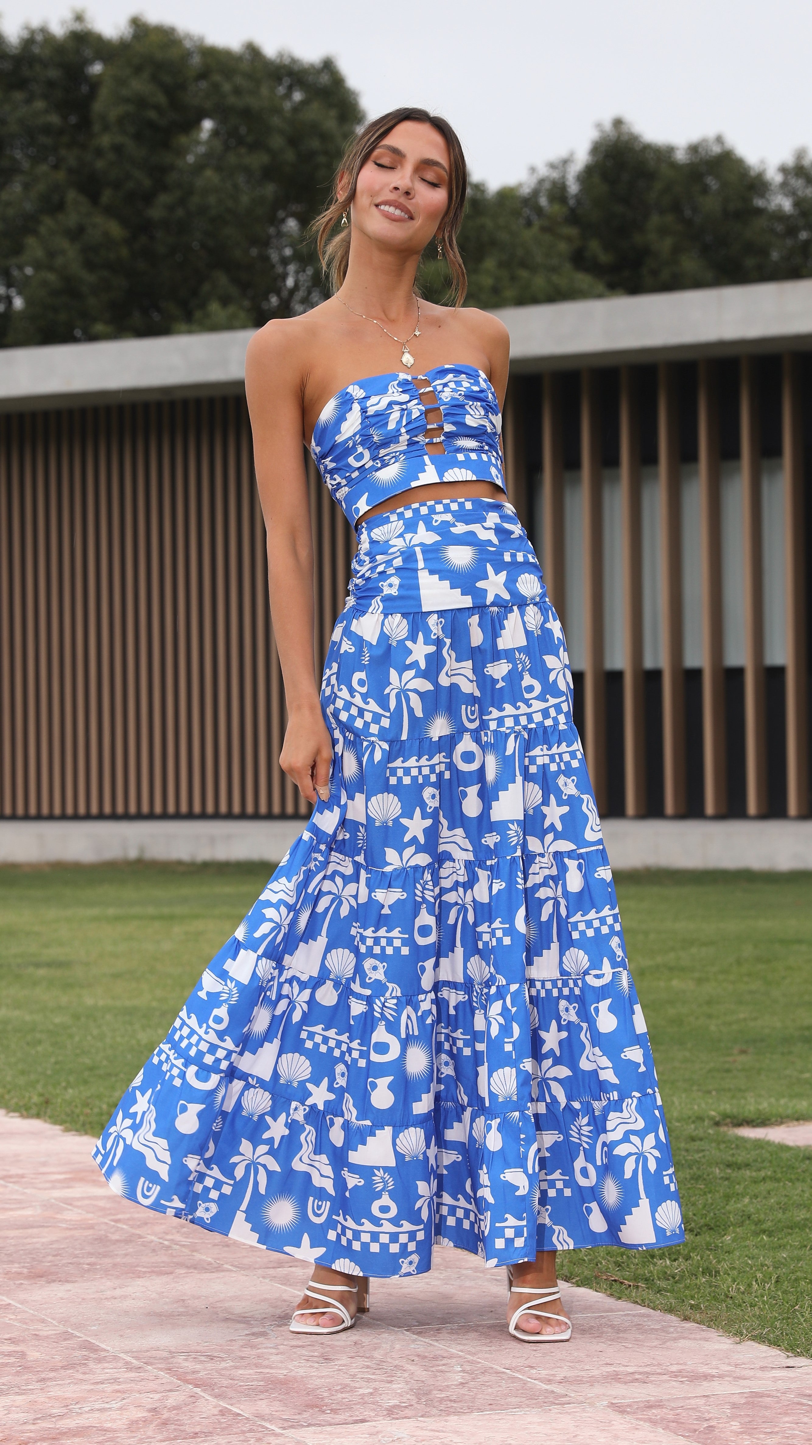 Cove Top - Blue Print-Sunshines Bliss