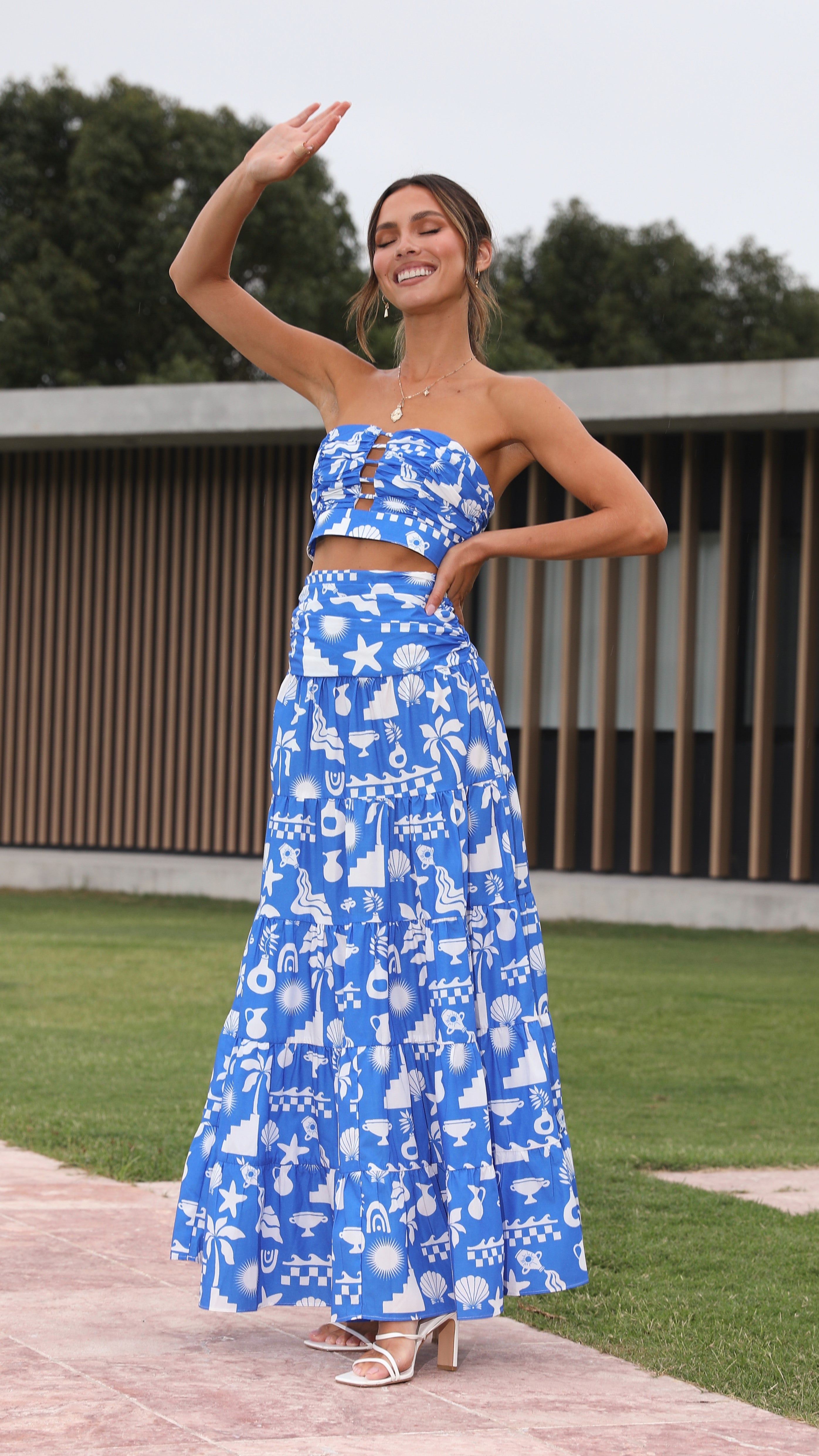 Cove Top - Blue Print-Sunshines Bliss