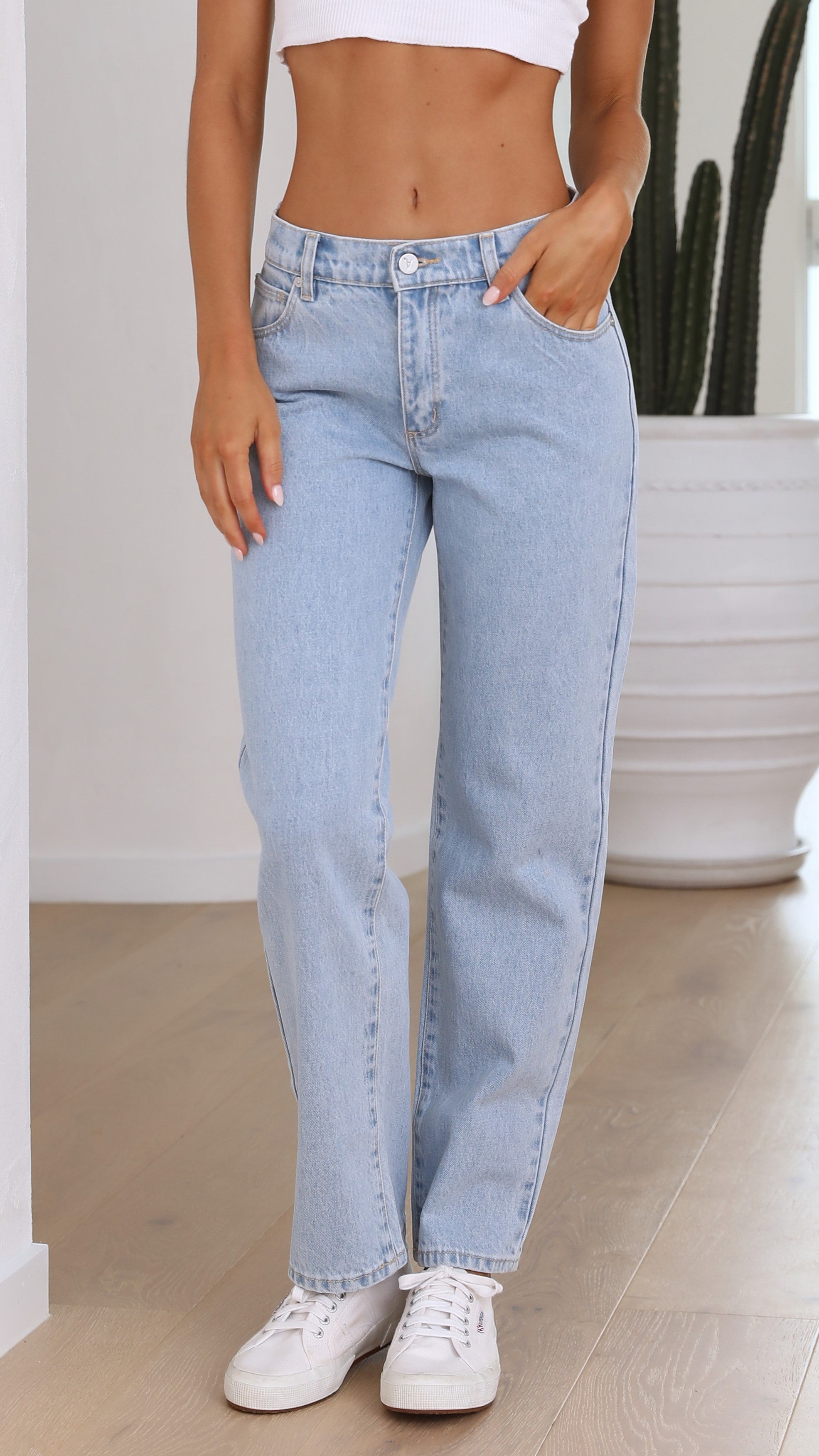 Abrand 95 Mid Straight Jean - Walk Away-Sunshines Bliss