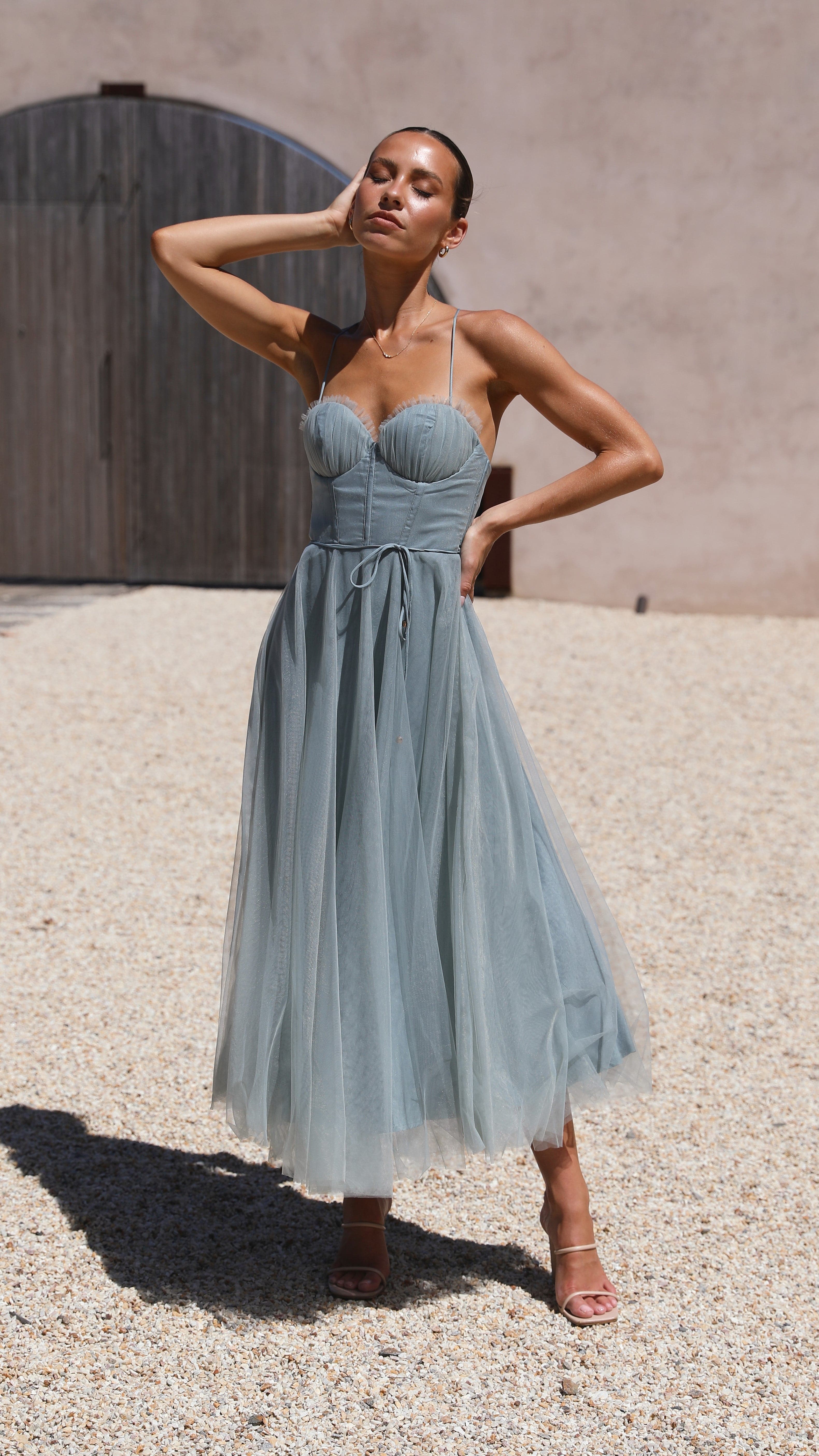 Diana Midi Dress - Sage-Sunshines Bliss