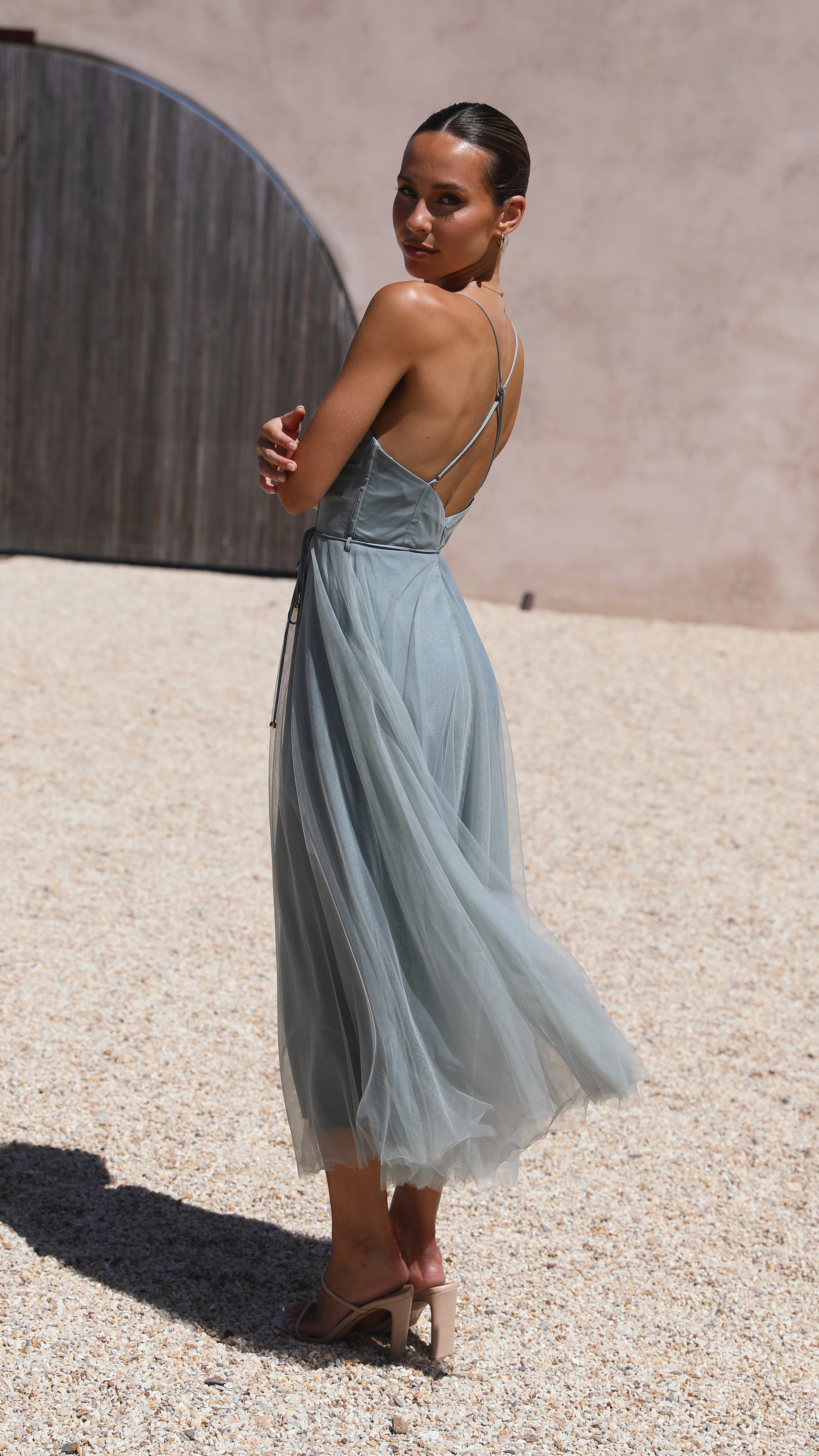 Diana Midi Dress - Sage-Sunshines Bliss