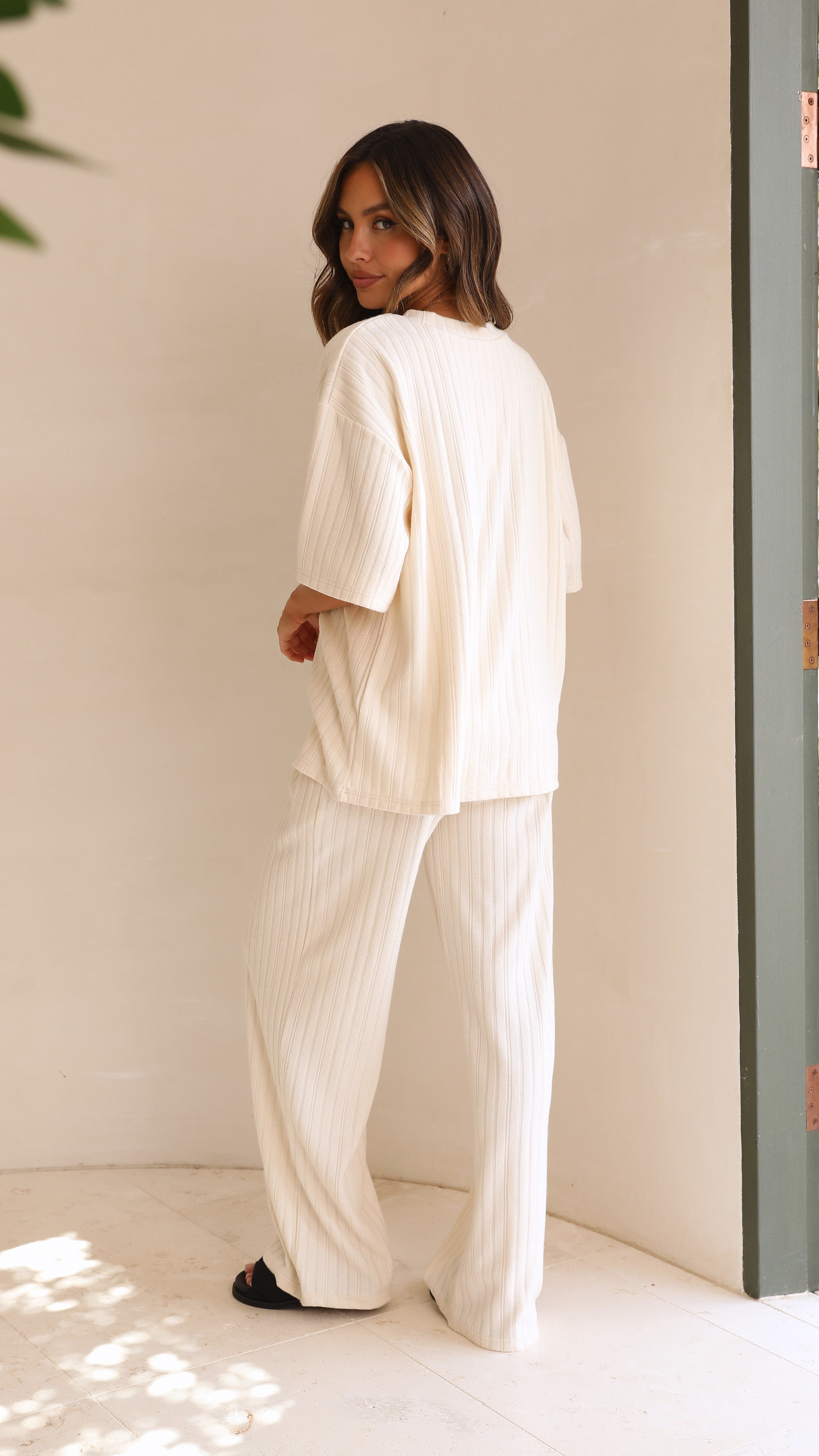 Jolina Pants - Cream-Sunshines Bliss