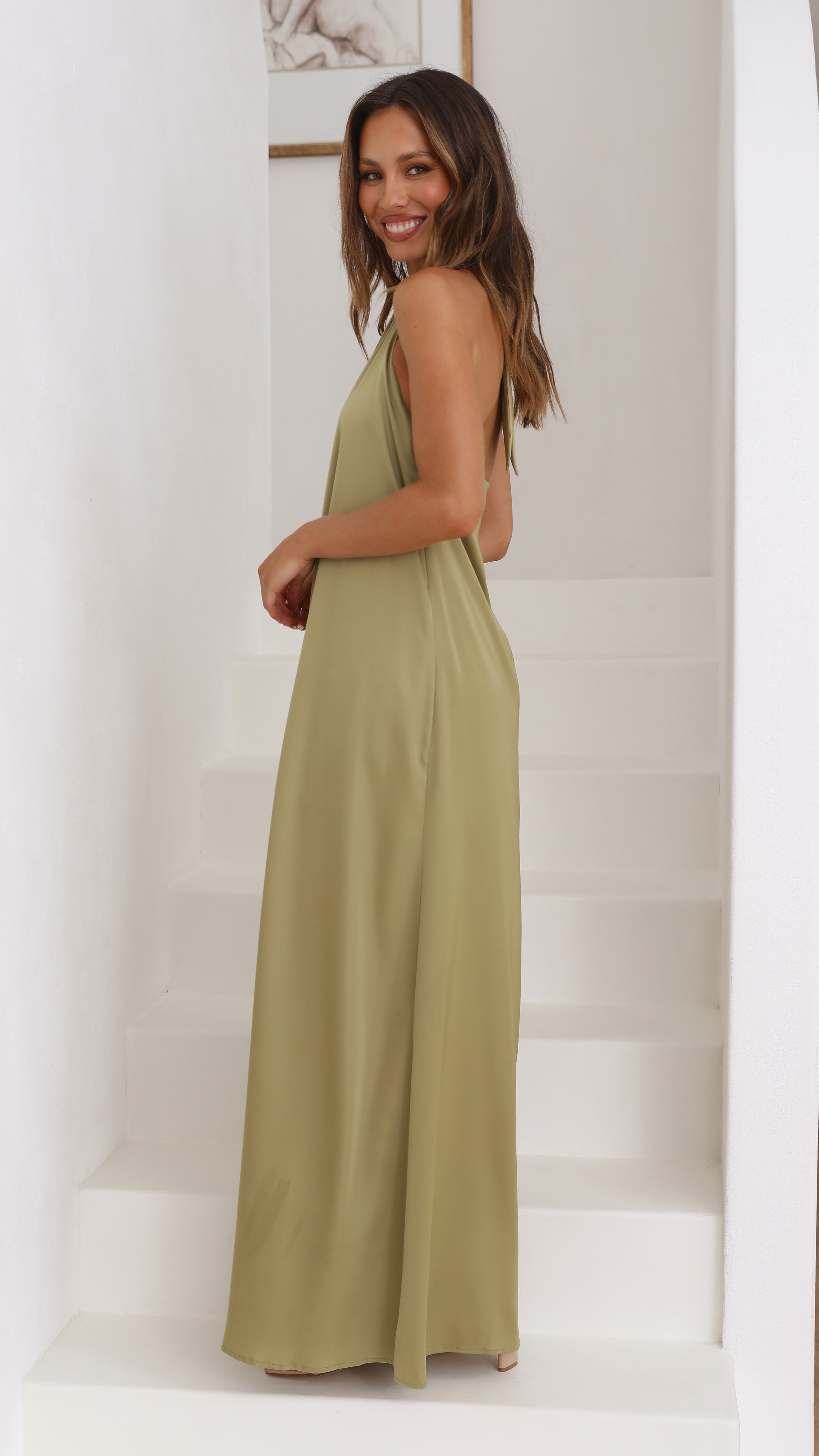 Monique Maxi Dress - Olive-Sunshines Bliss