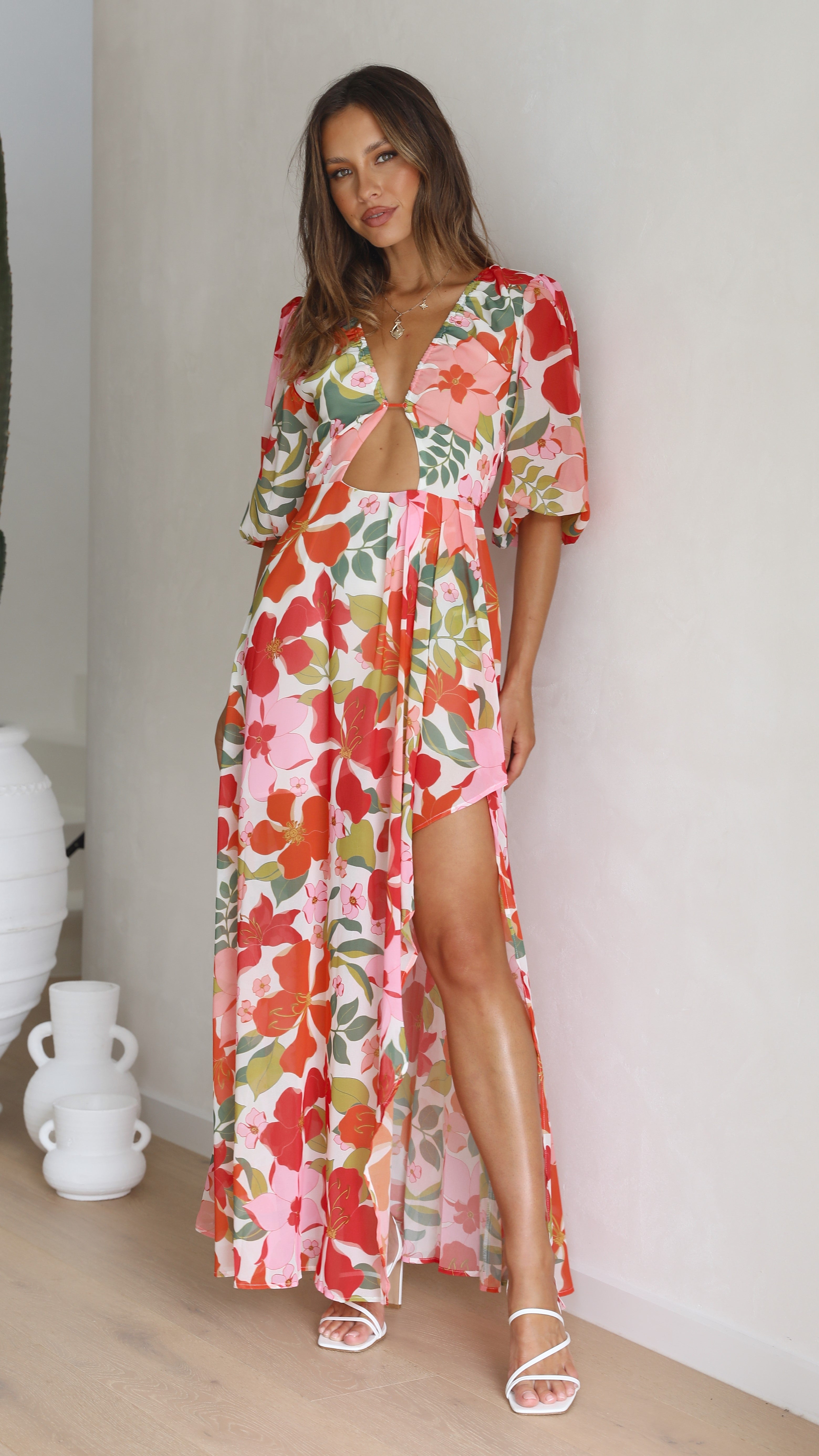 Del Mare Maxi Dress - Floral-Sunshines Bliss
