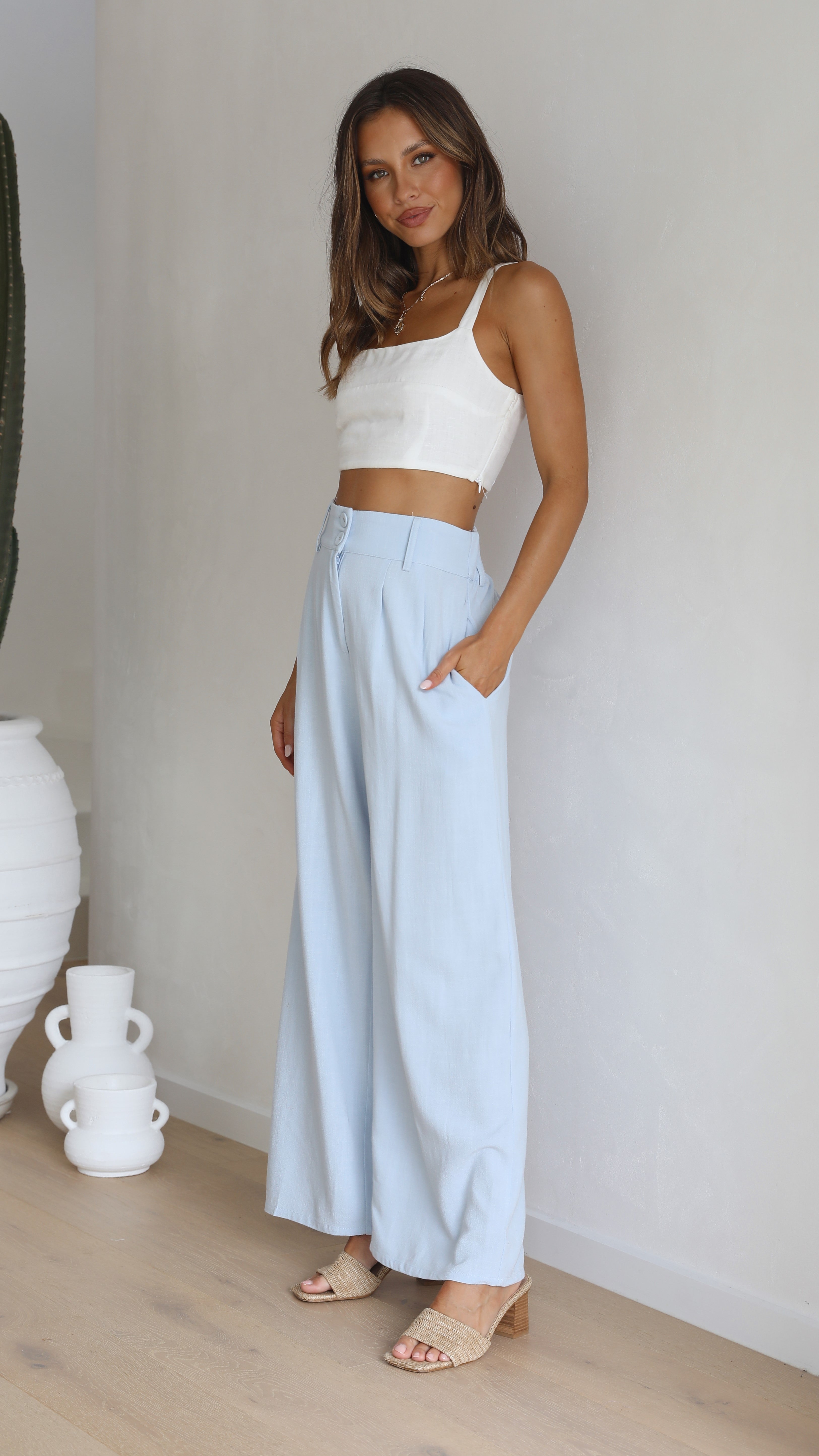 Fawn Pants - Sky Blue-Sunshines Bliss