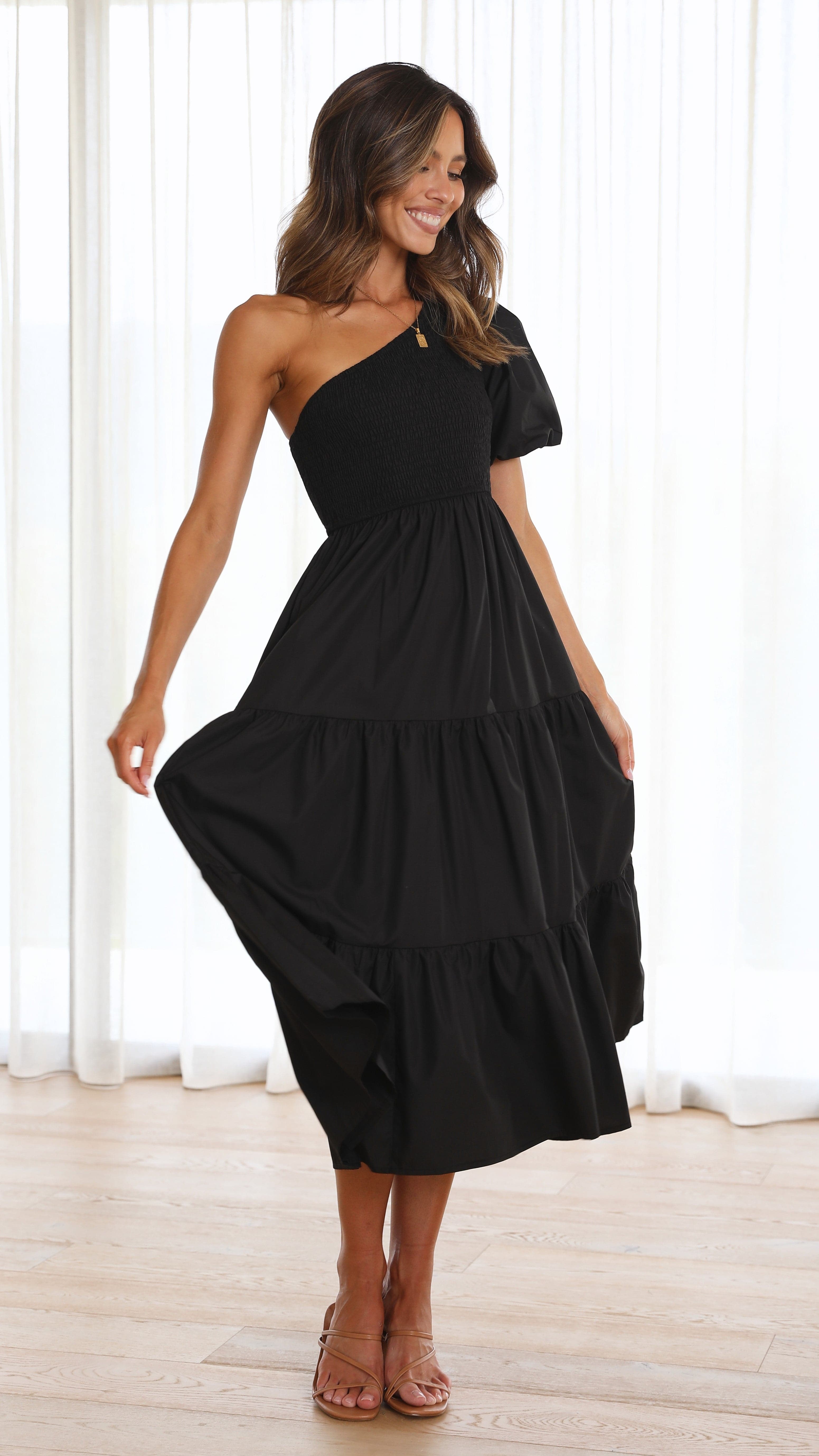 Frankie Maxi Dress - Black-Sunshines Bliss