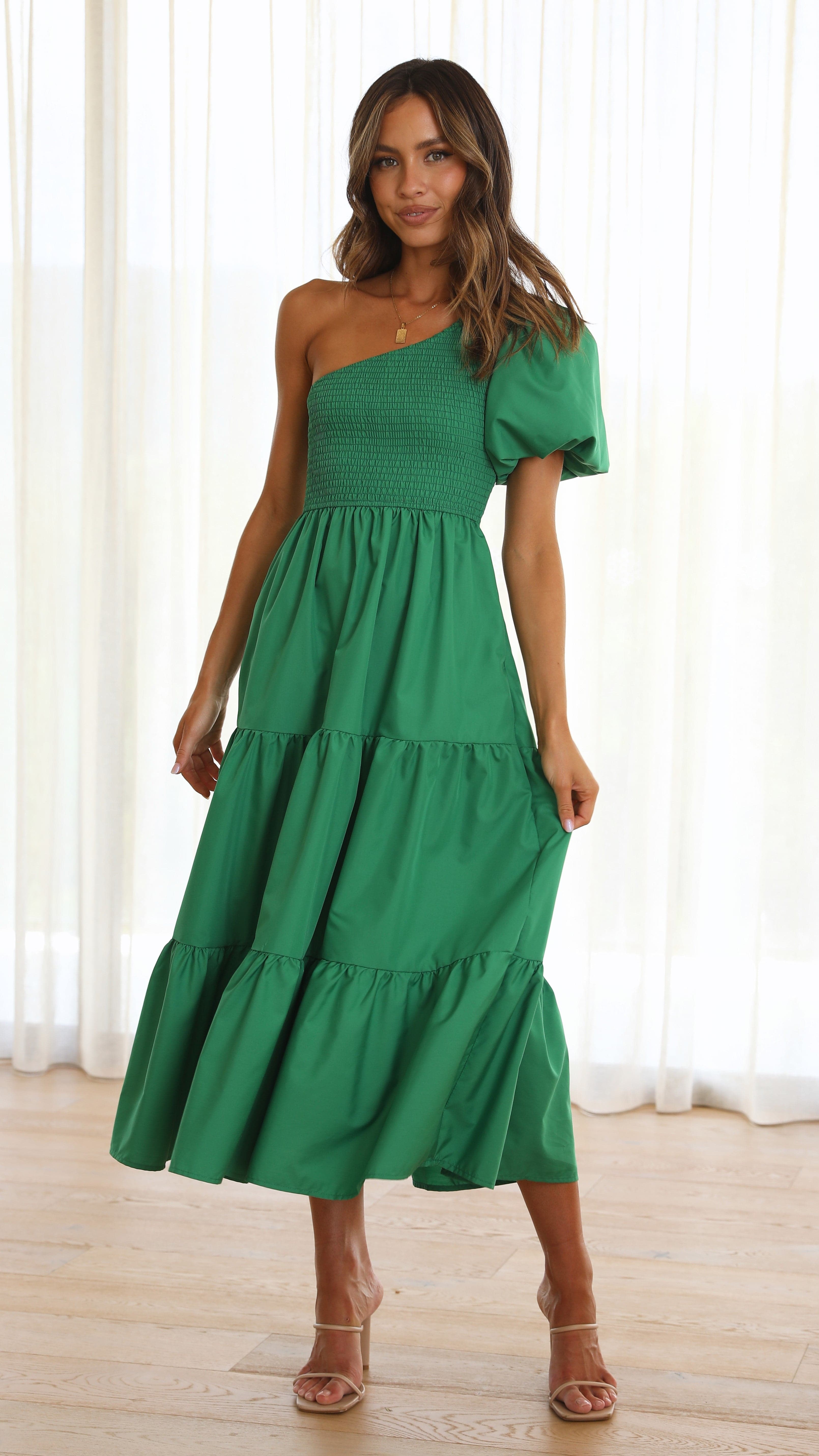 Frankie Maxi Dress - Emerald-Sunshines Bliss