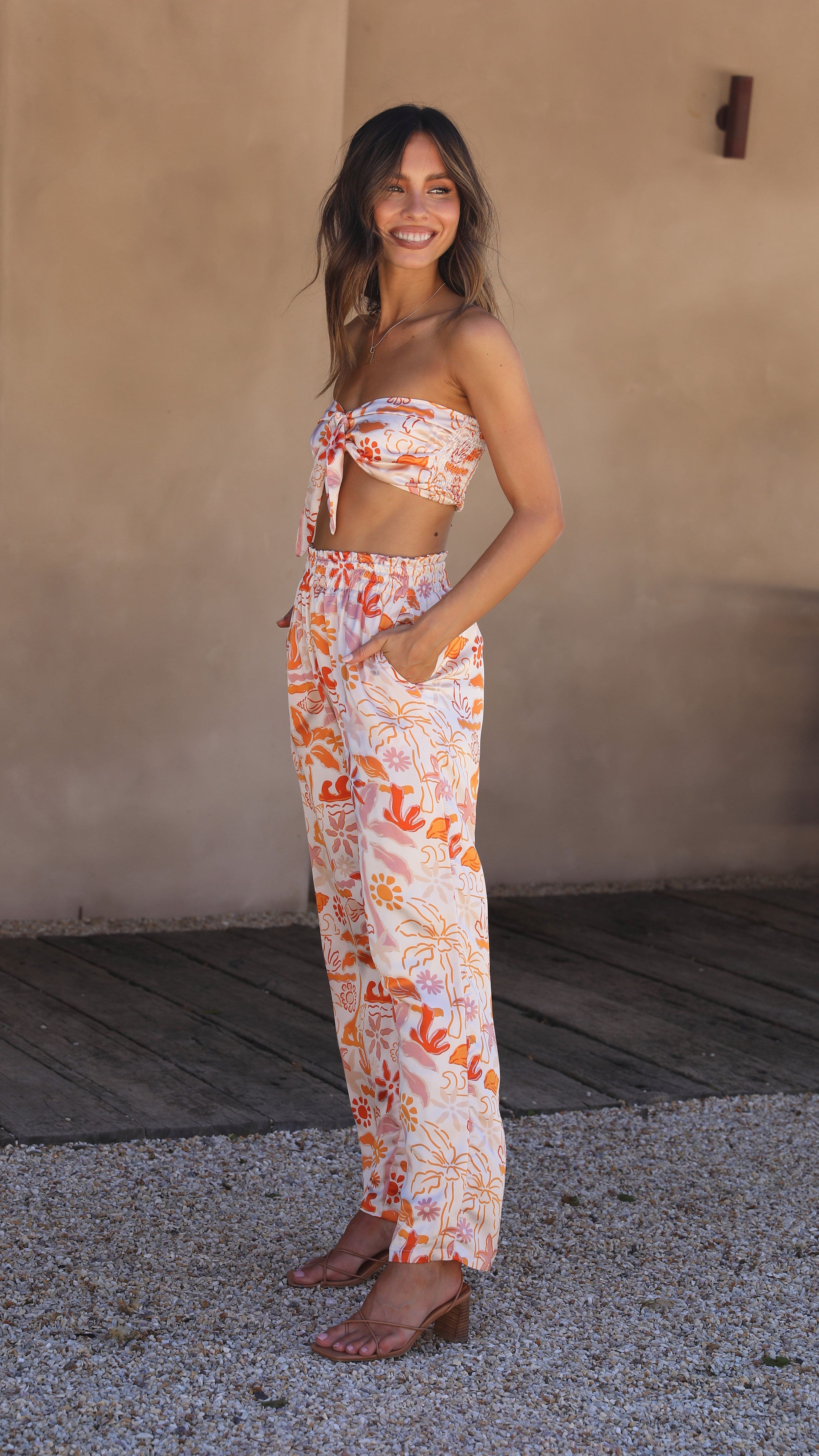 Calypso Pants - Seaview Print-Sunshines Bliss