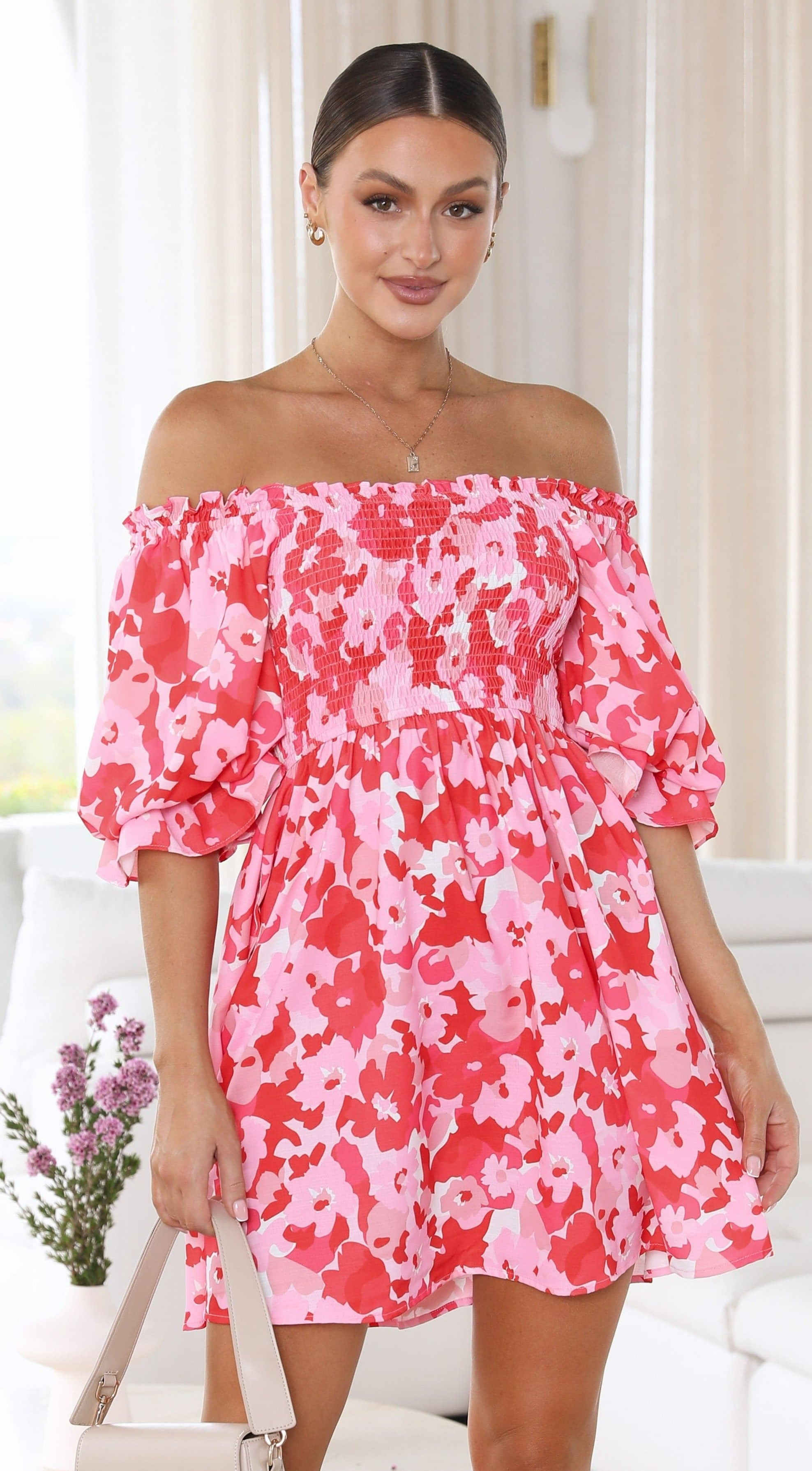 Danika Mini Dress - Posey Print-Sunshines Bliss