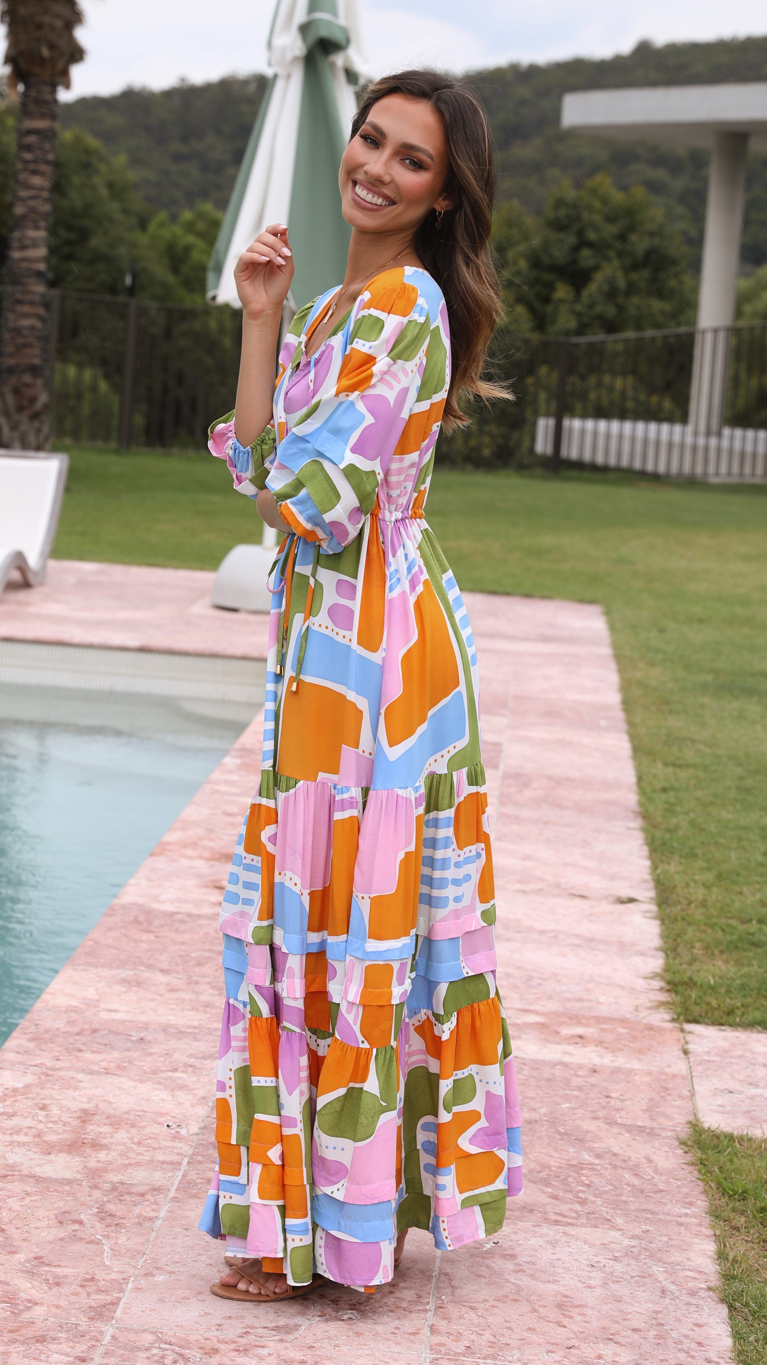 Mariana Maxi Dress - Pablo Print-Sunshines Bliss
