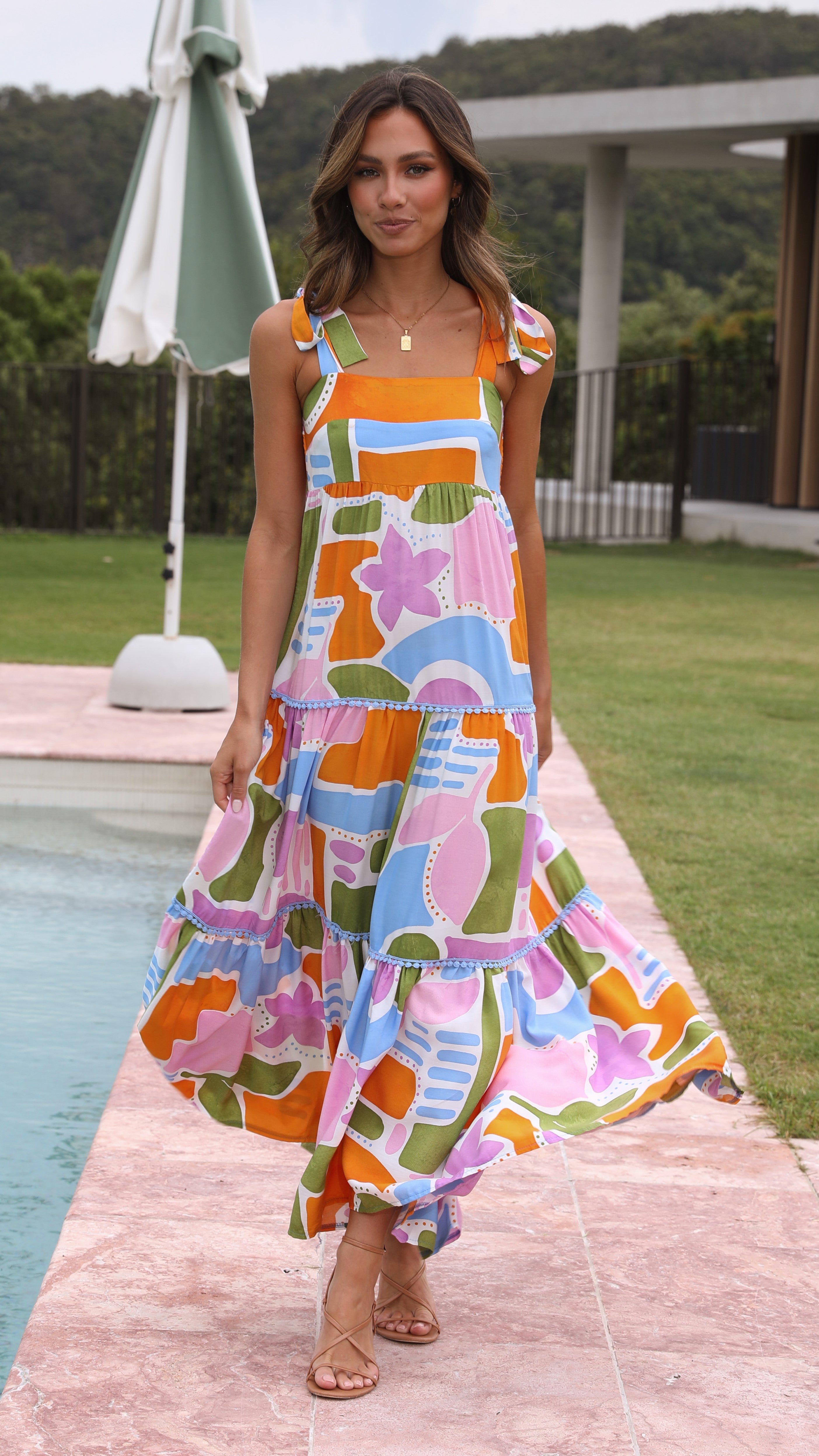 Adeline Maxi Dress - Pablo Print-Sunshines Bliss