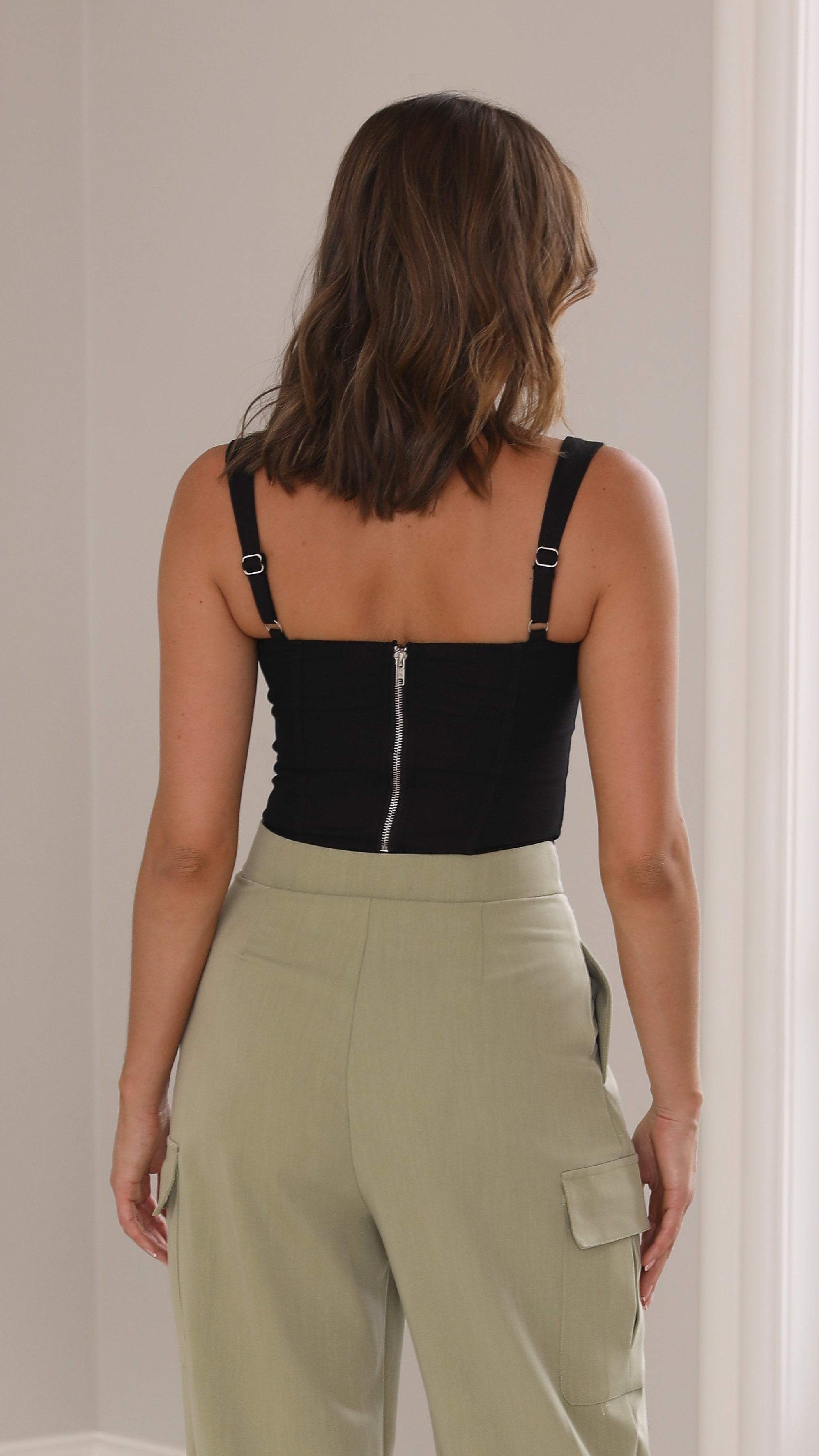 Cruz Corset Top - Black-Sunshines Bliss