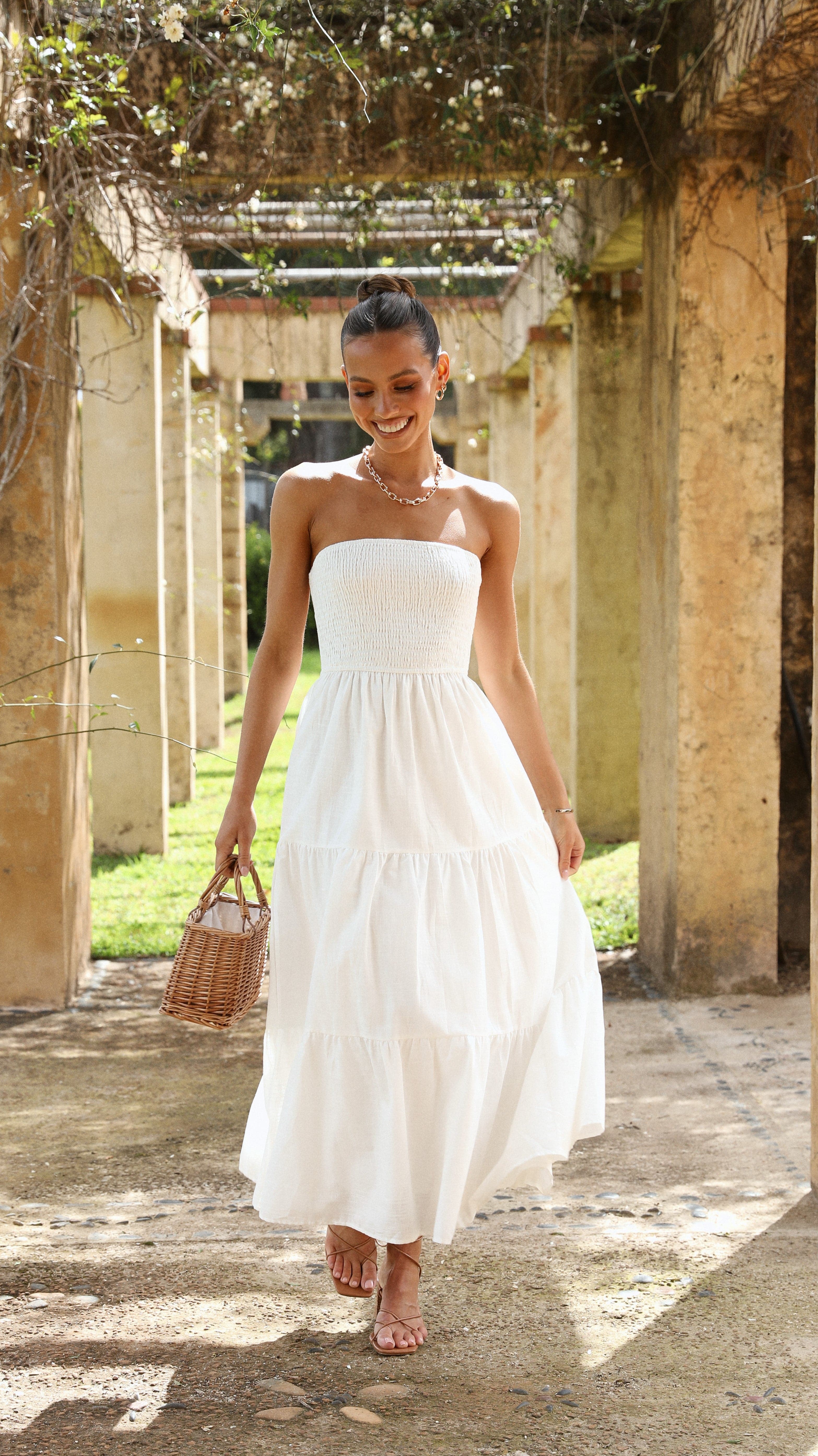 Brooke Maxi Dress - White-Sunshines Bliss