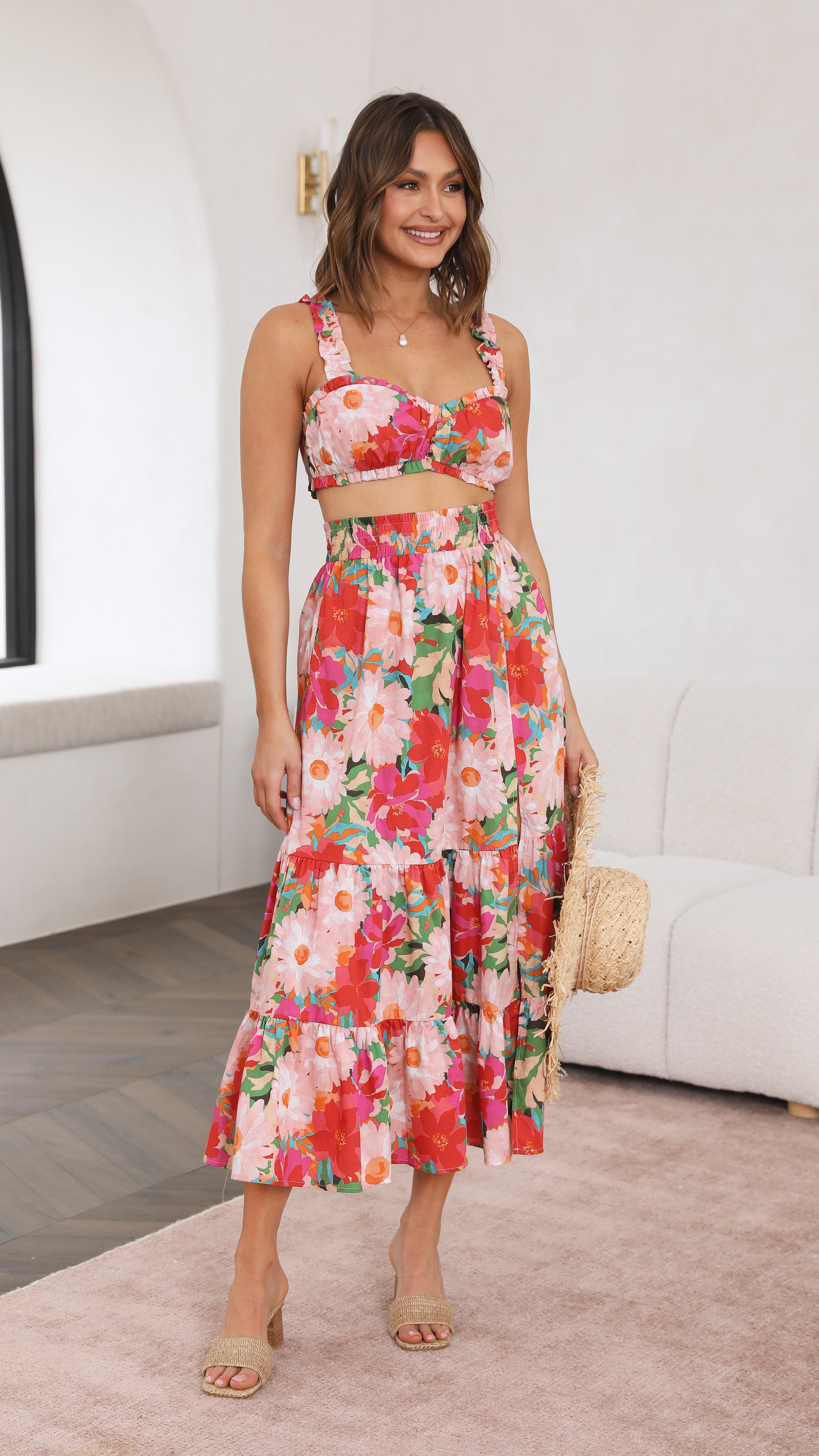 Iluka Top - Mirabella Print-Sunshines Bliss