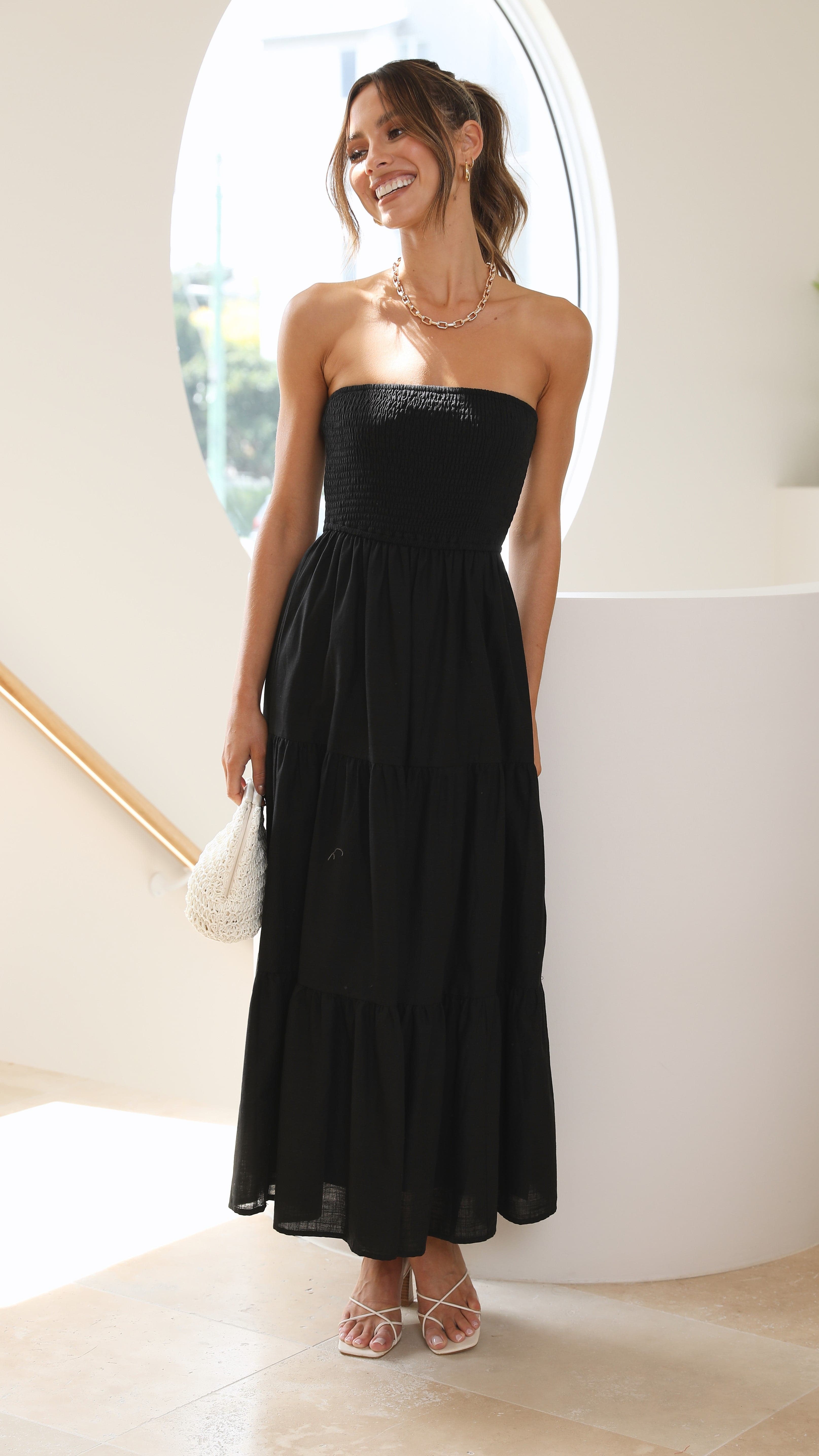 Brooke Maxi Dress - Black-Sunshines Bliss