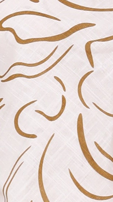 Harriette Scarf Top and Pants Set - White/Beige-Sunshines Bliss