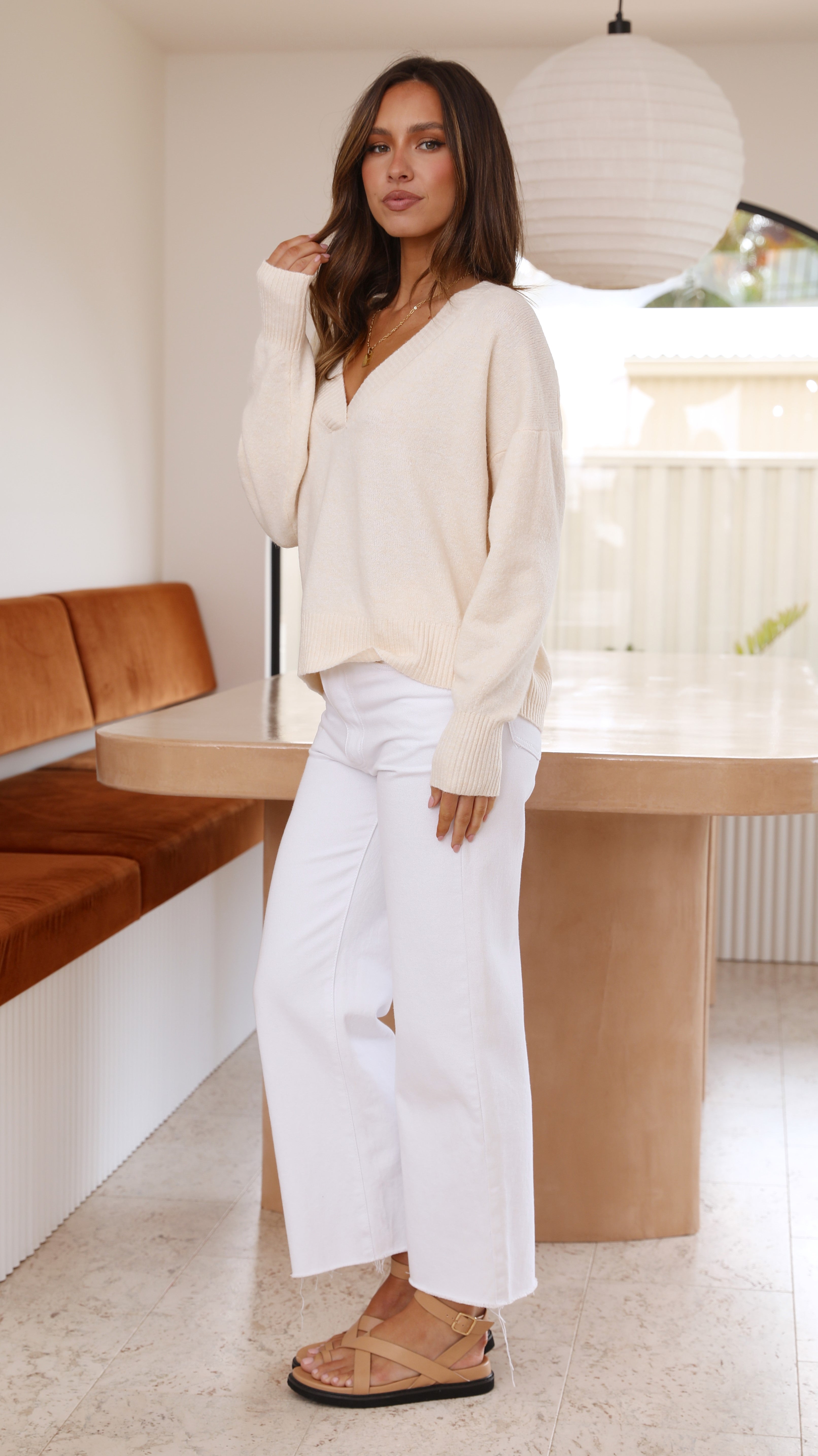 Penny Knit Jumper - Cream-Sunshines Bliss