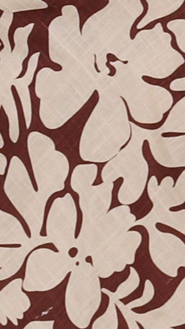 Harriette Scarf Top and Pants Set - Beige/Chocolate-Sunshines Bliss