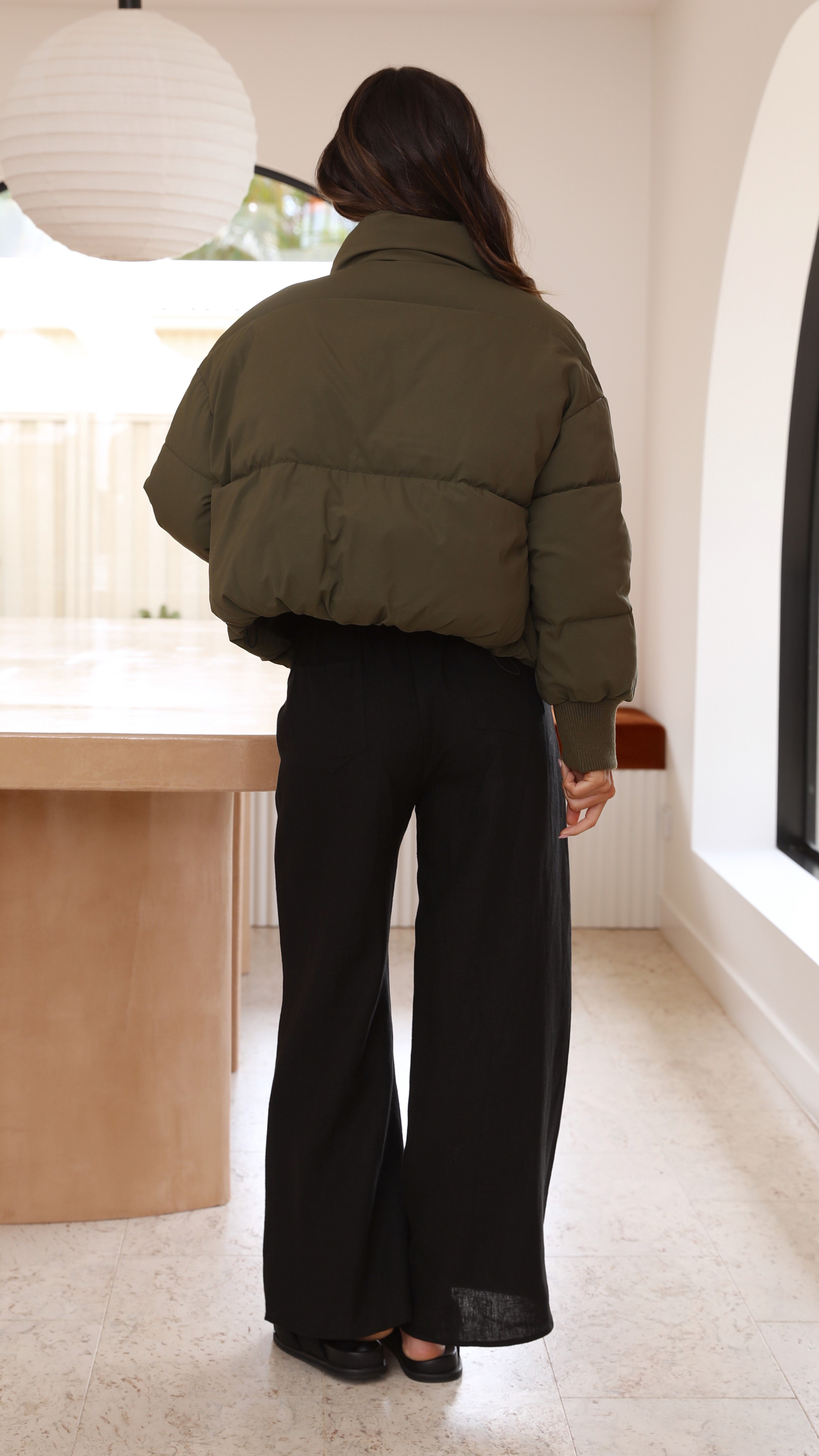 Carmen Puffer Jacket - Khaki-Sunshines Bliss