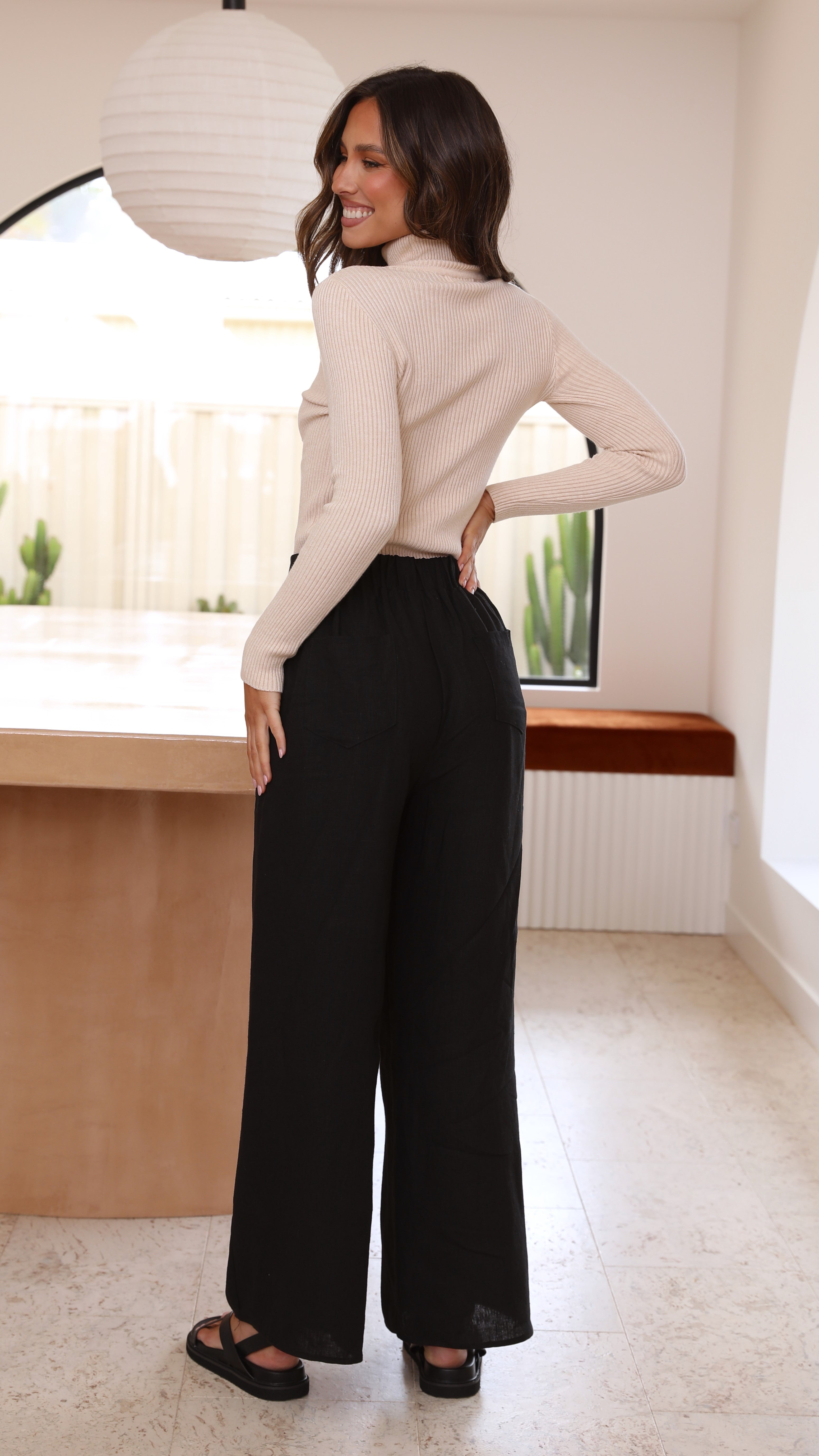 Sammi Turtle Neck Knit - Oatmeal-Sunshines Bliss