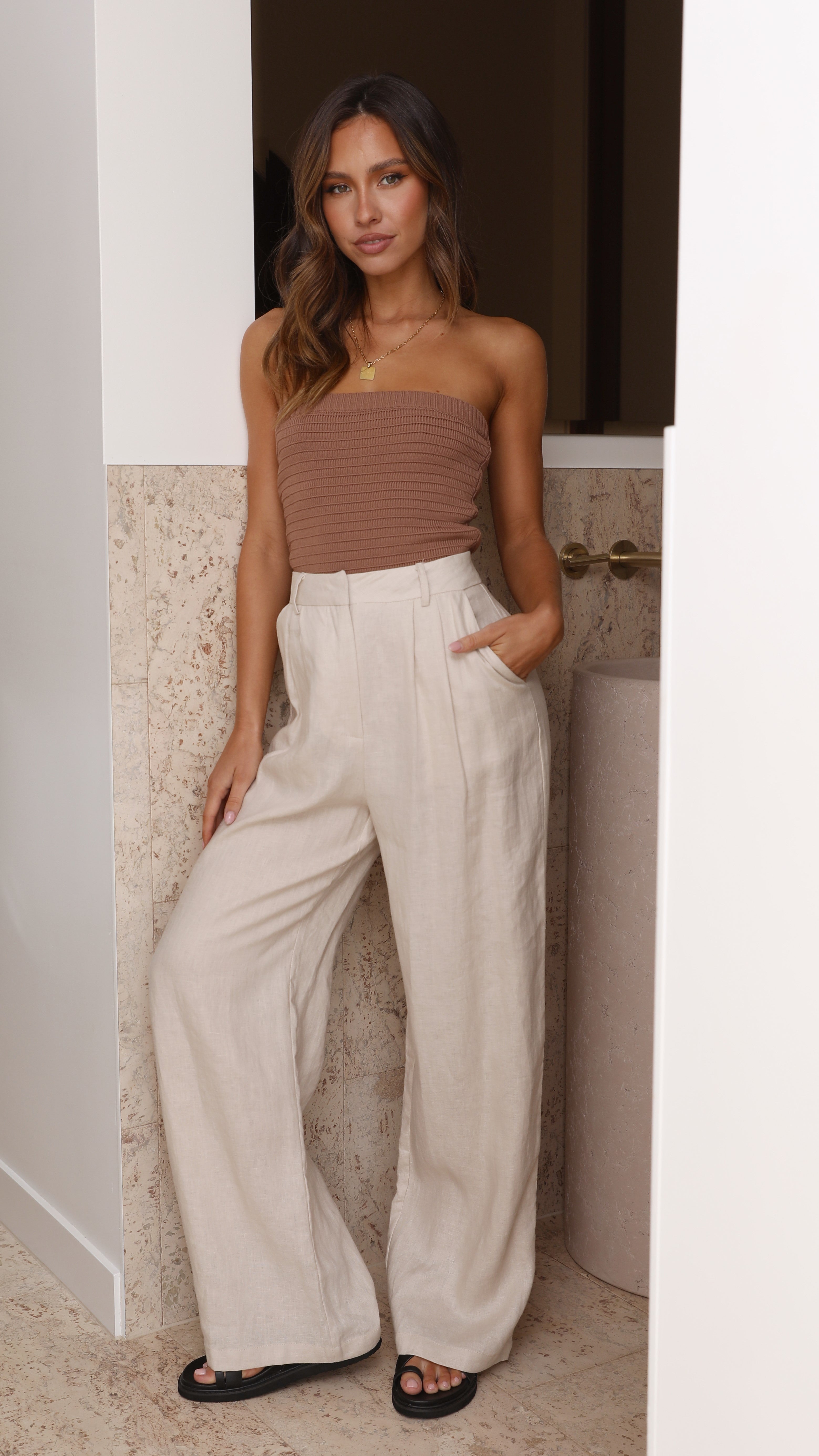 Kristen Crop Top - Mocha-Sunshines Bliss