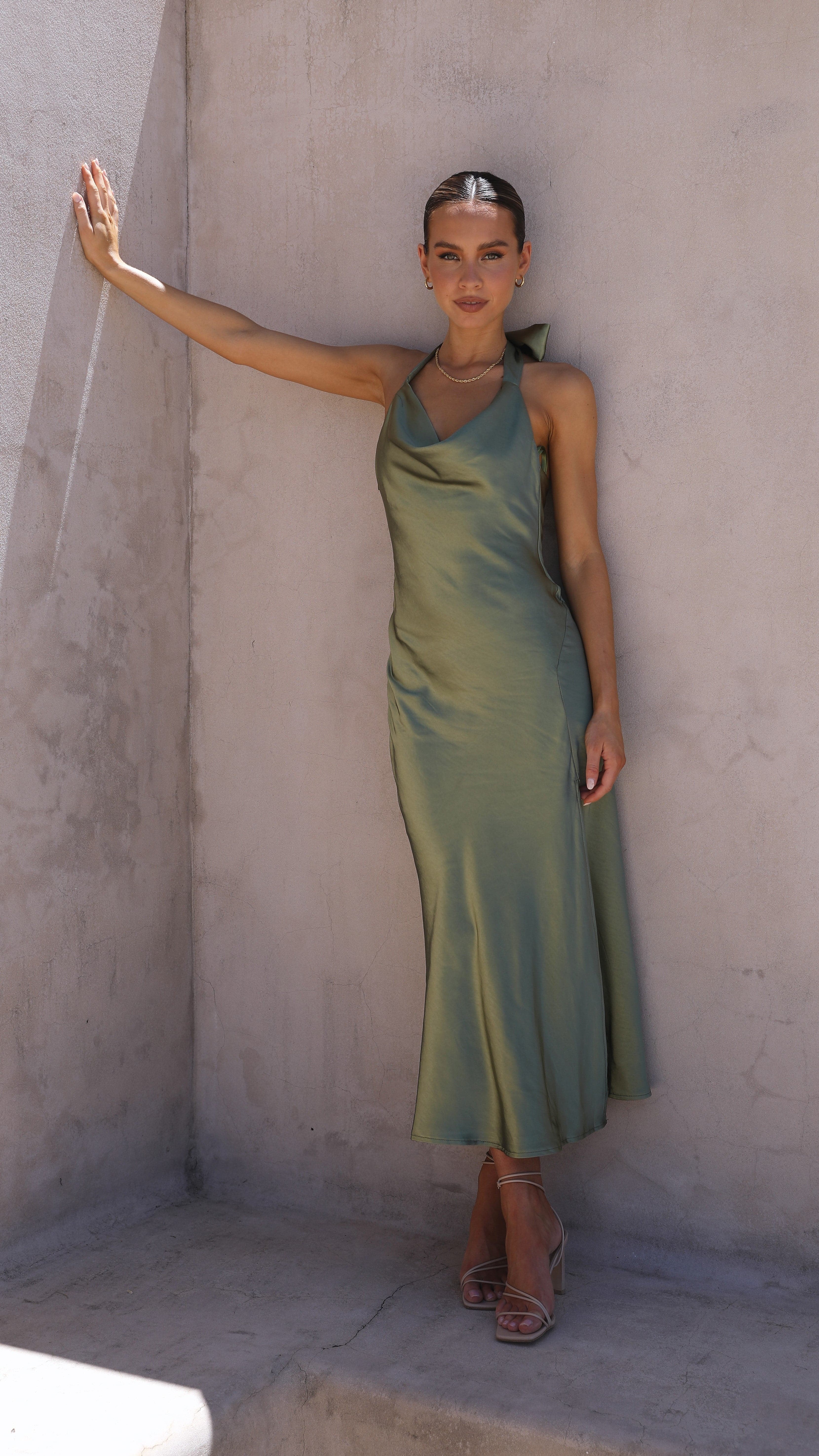 Sian Maxi Dress - Olive-Sunshines Bliss