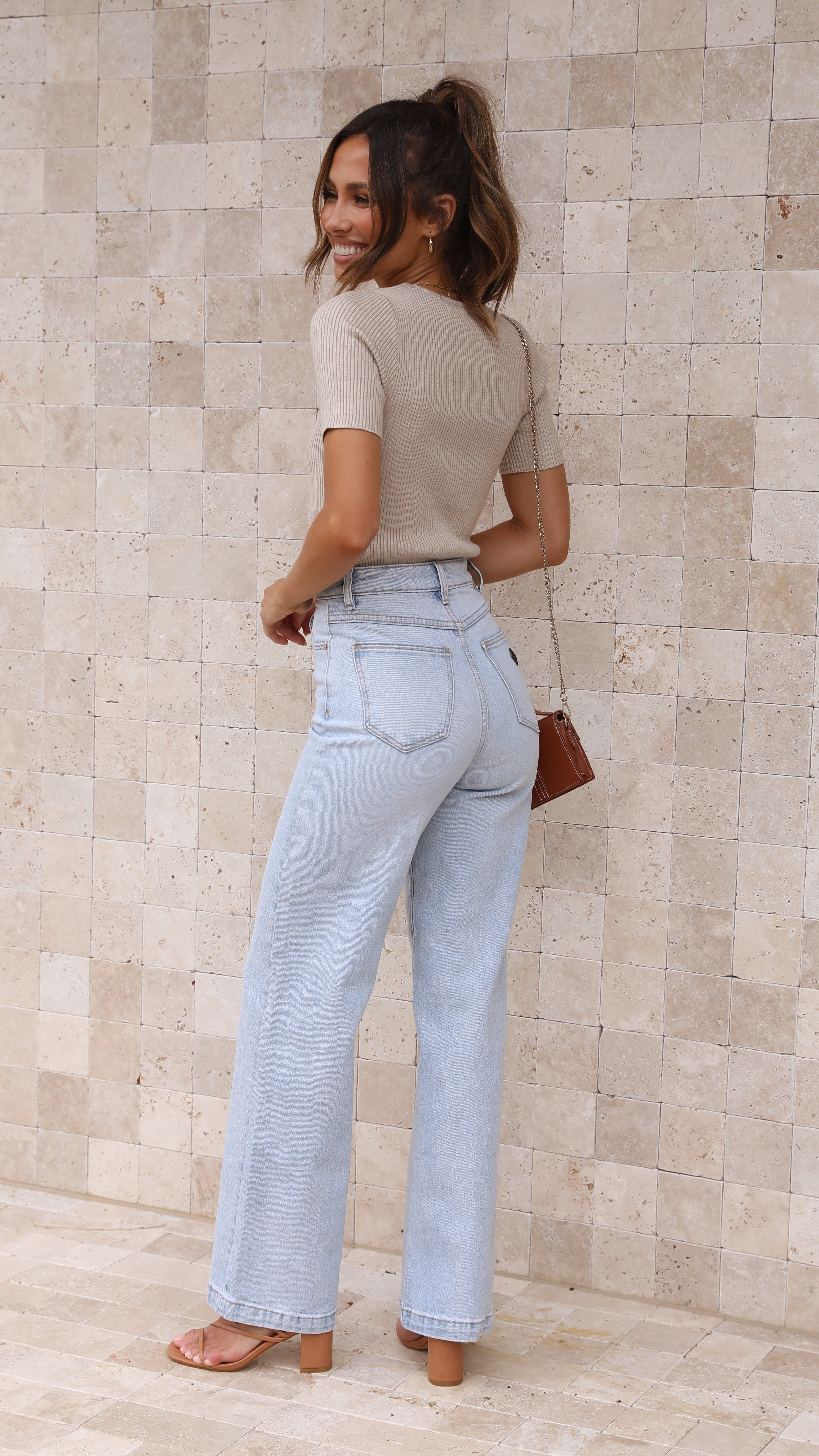 Laylin Ribbed Top - Oatmeal-Sunshines Bliss