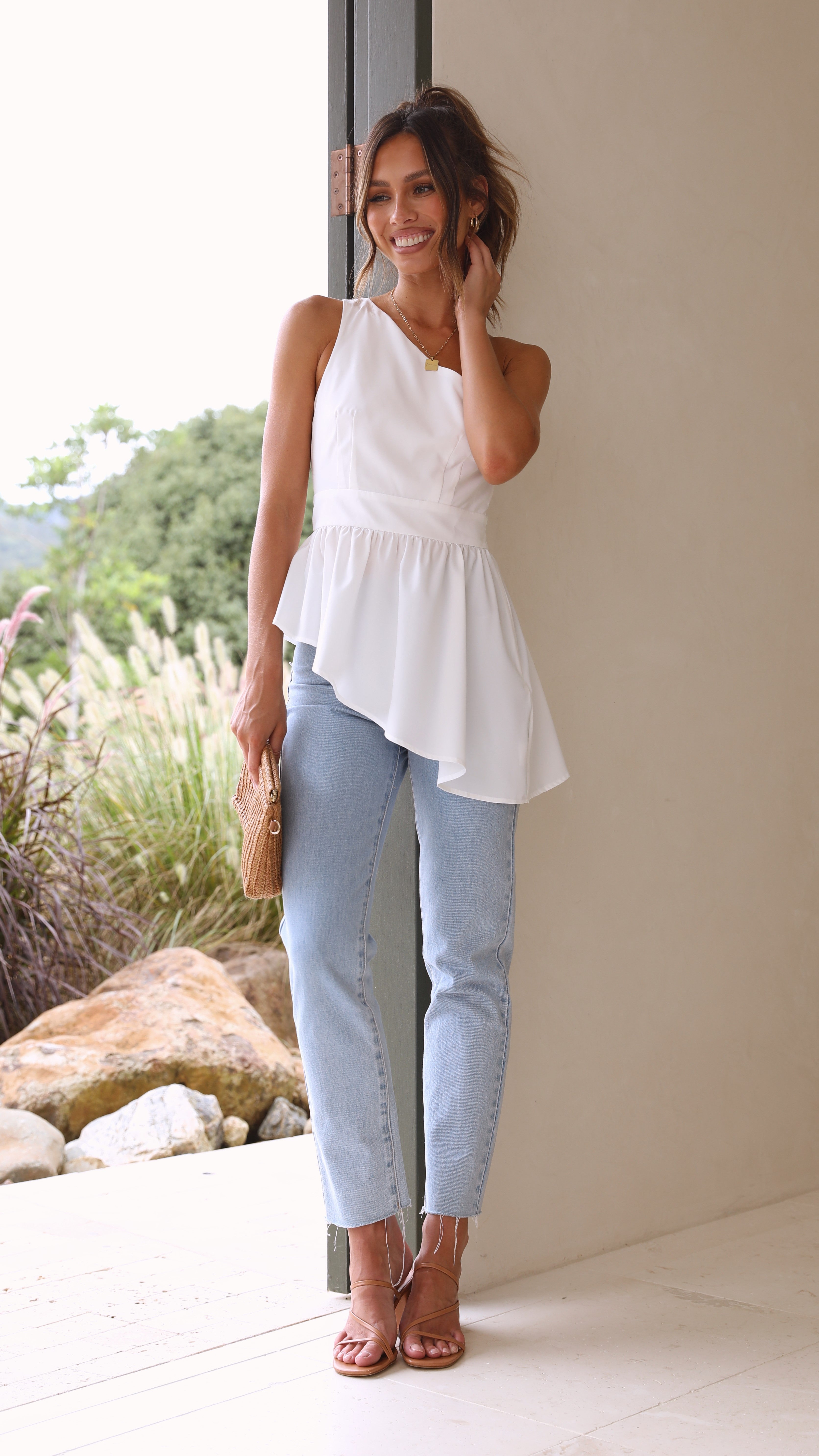 Margie Top - White-Sunshines Bliss