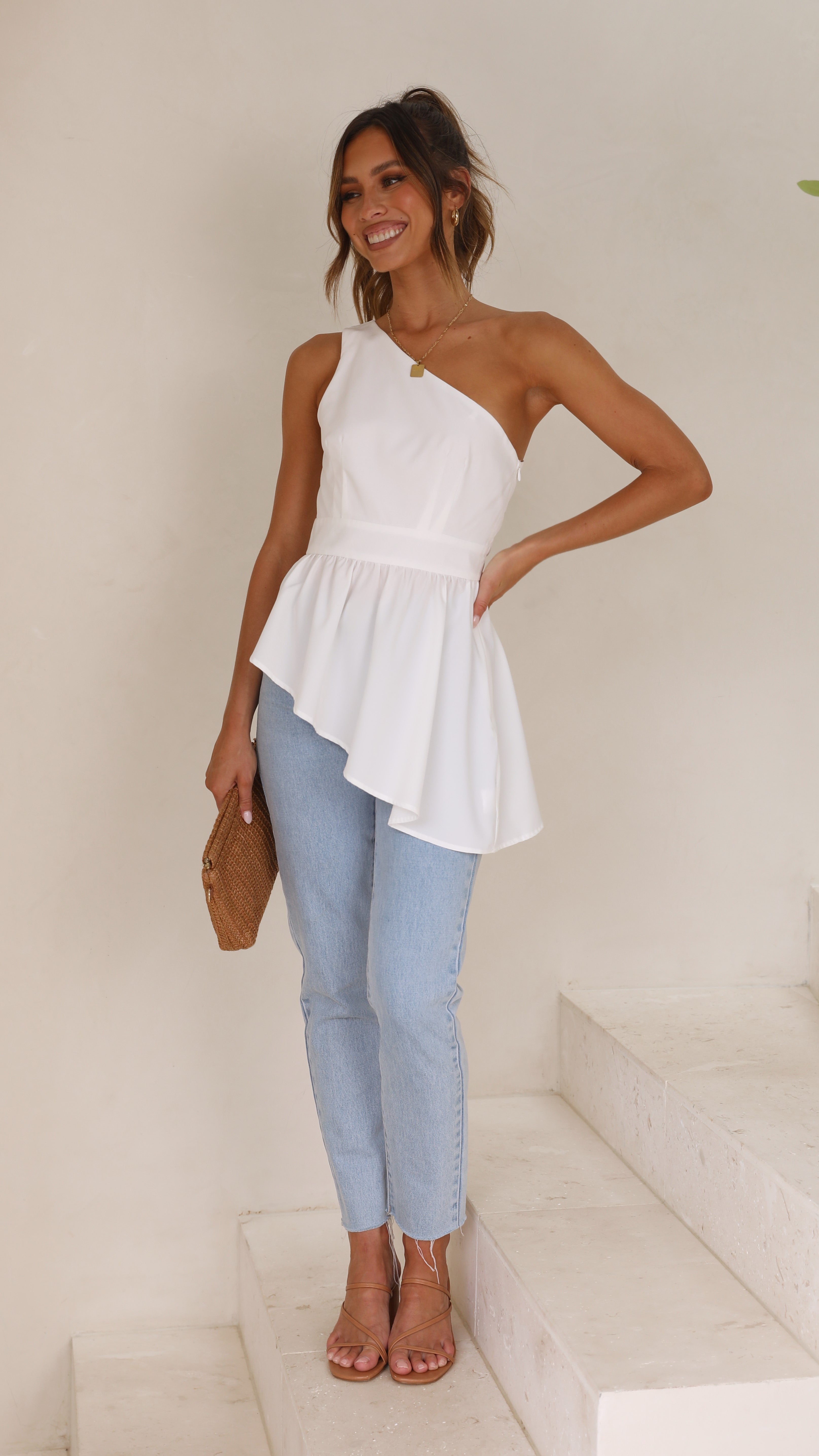 Margie Top - White-Sunshines Bliss