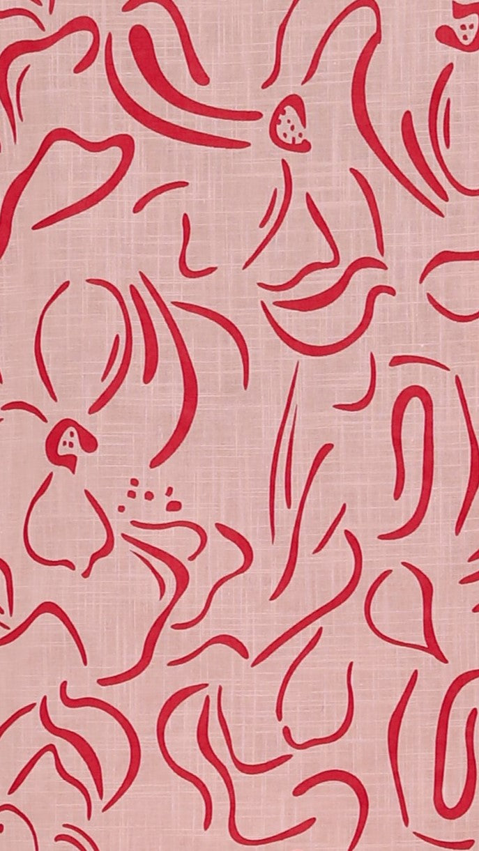 Charli Button Up Shirt and Shorts Set - Pink/Red-Sunshines Bliss