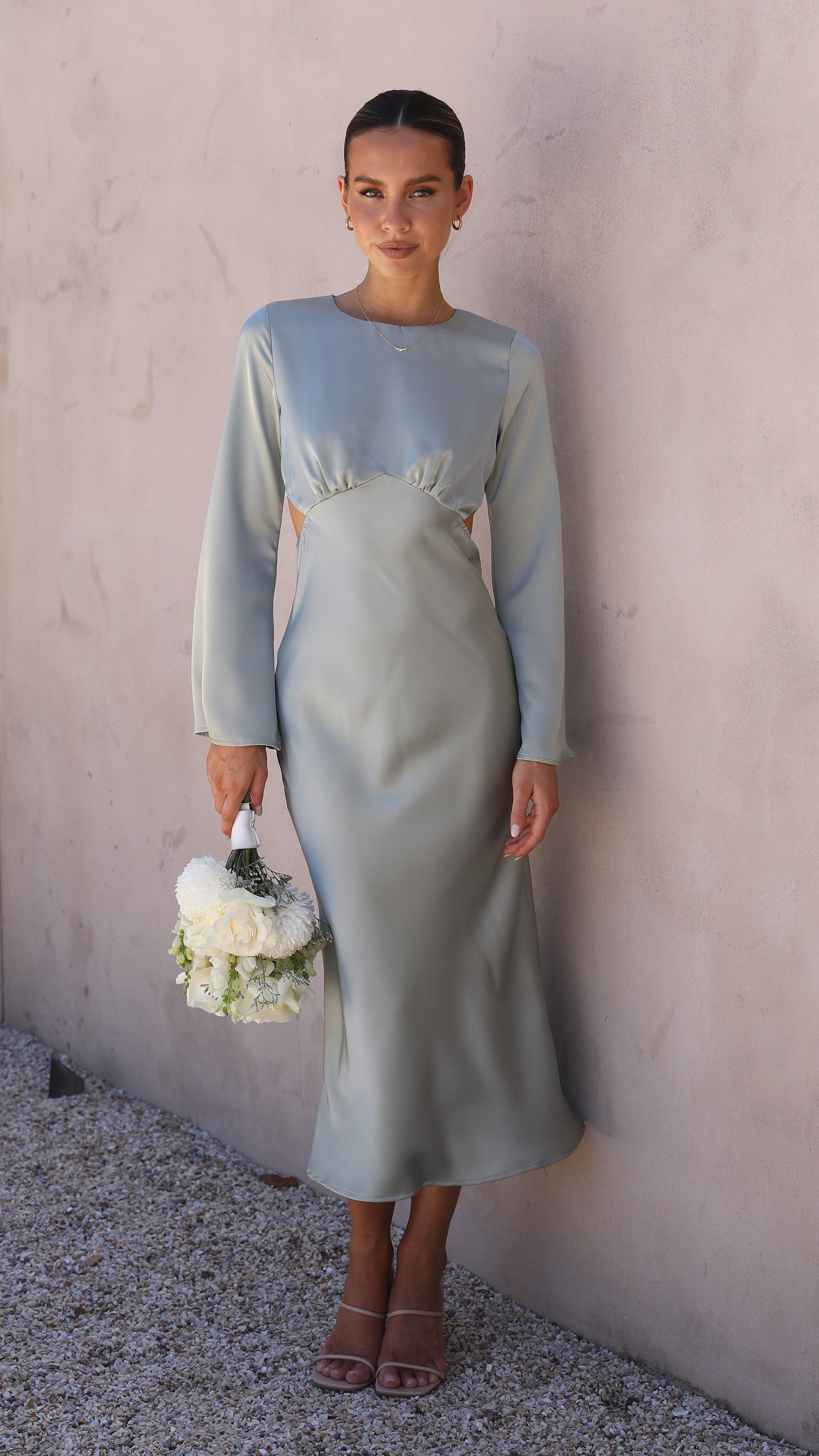 Aubrey Midi Dress - Olive-Sunshines Bliss