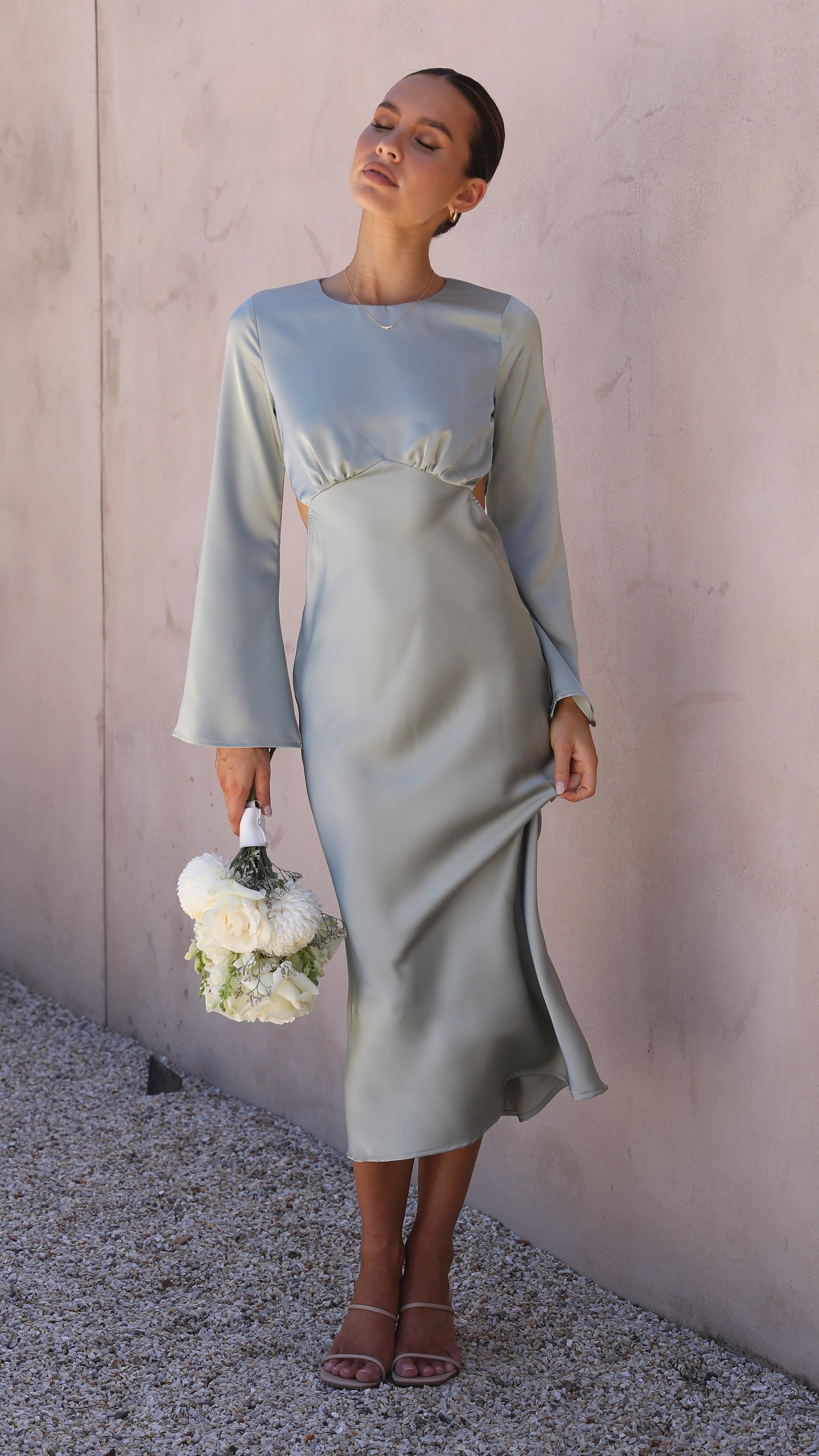 Aubrey Midi Dress - Olive-Sunshines Bliss