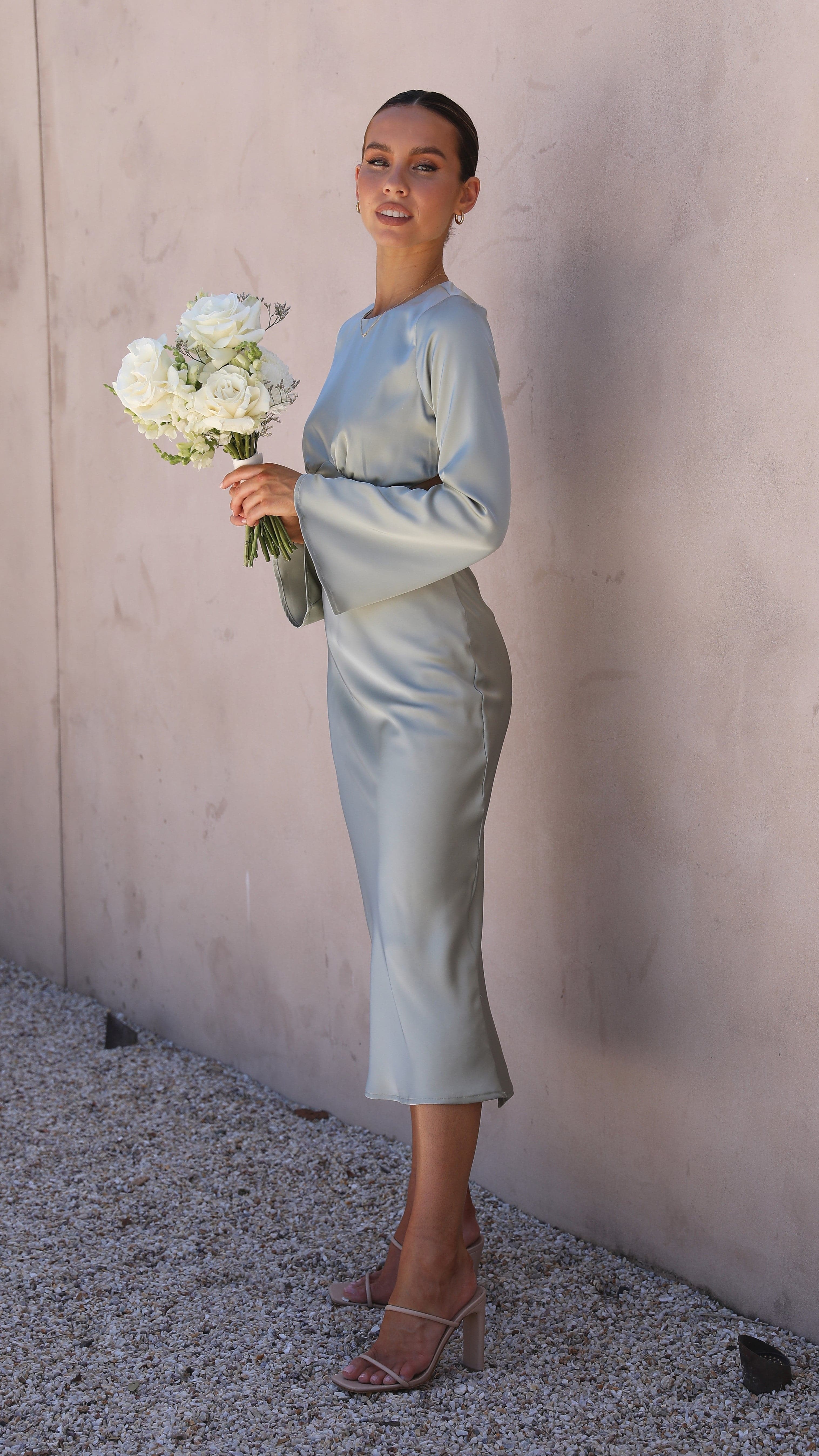 Aubrey Midi Dress - Olive-Sunshines Bliss