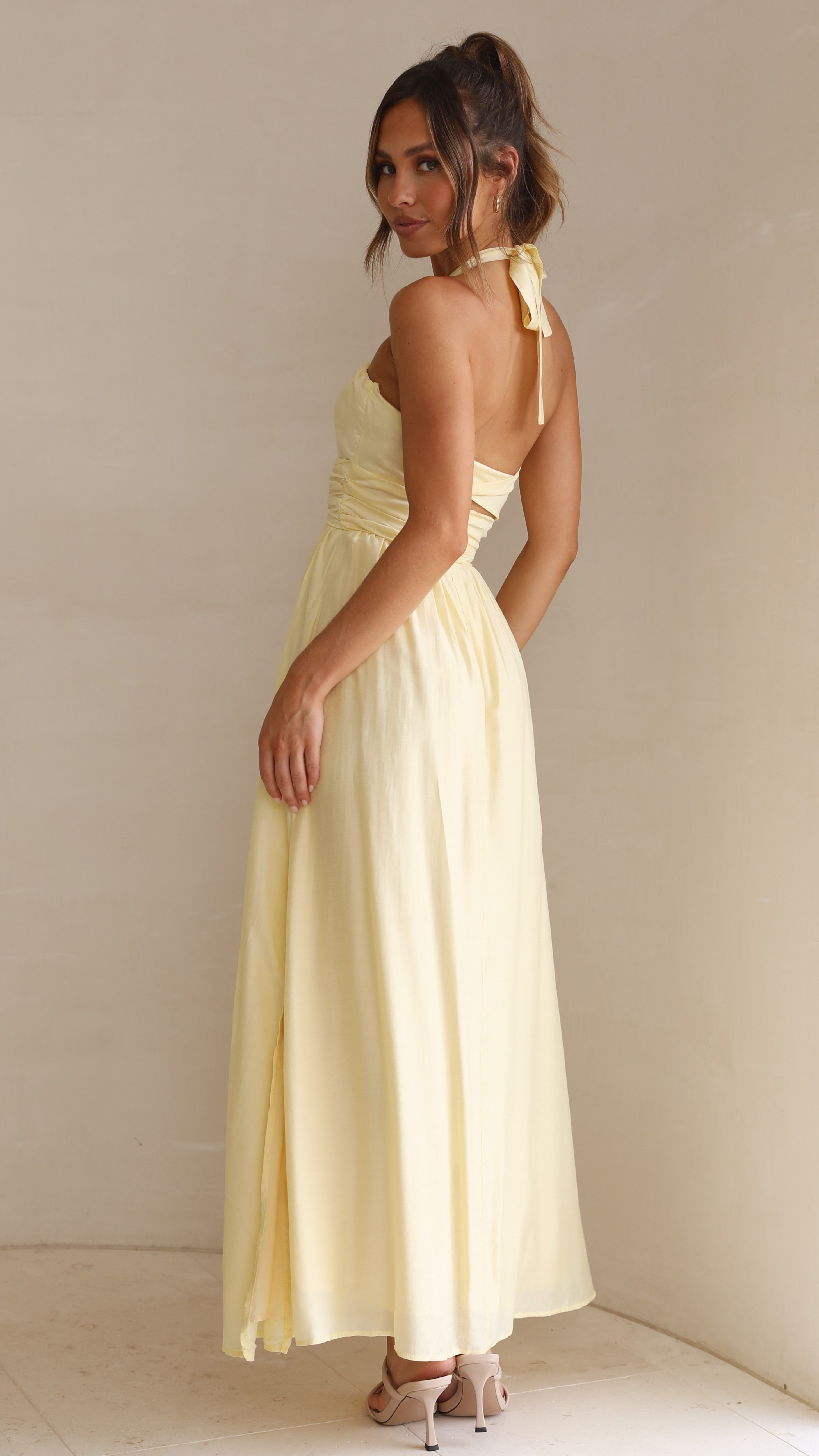Cartia Maxi Dress - Yellow-Sunshines Bliss