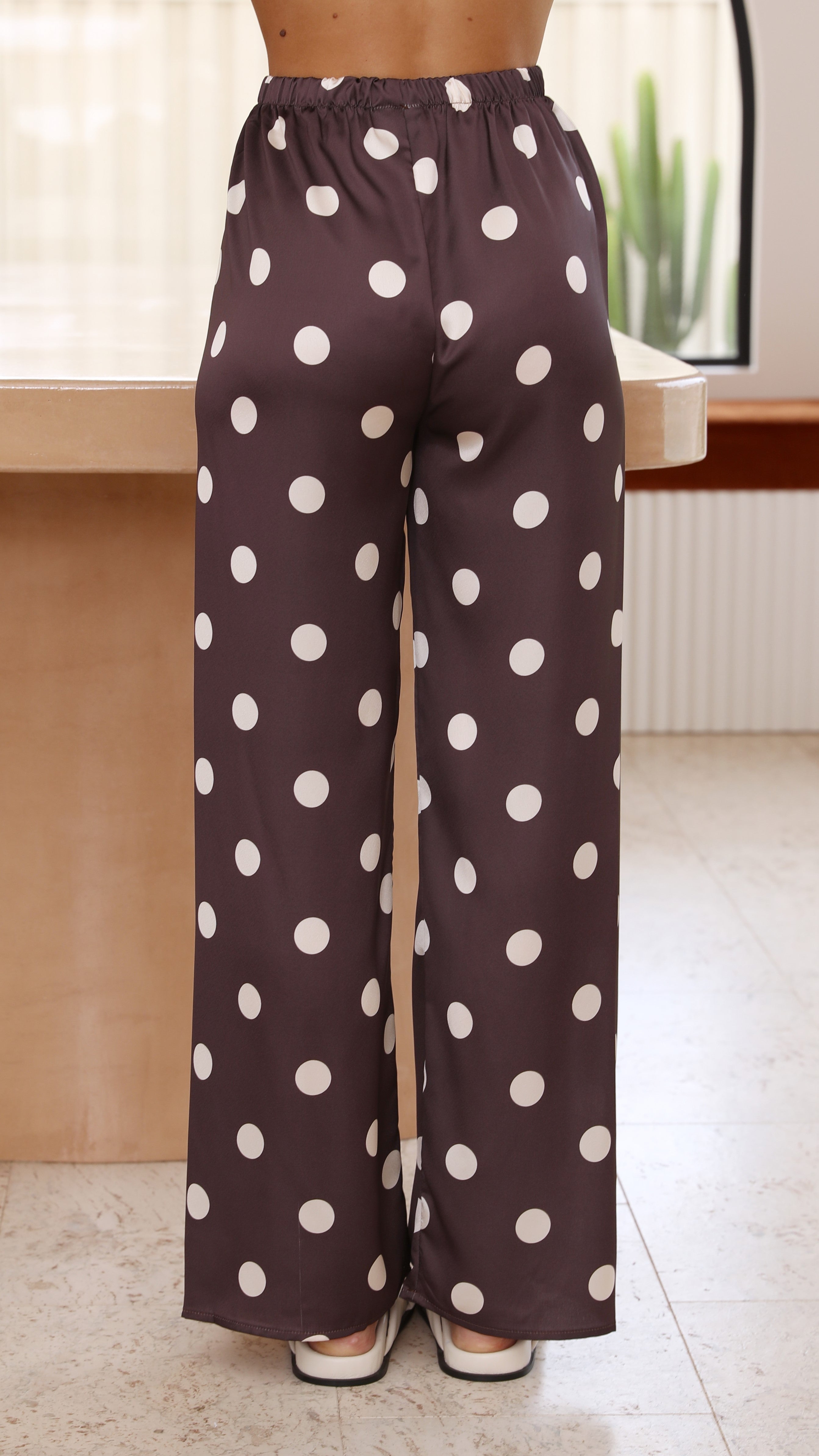 Bailie Shirt and Pants Set - Brown Polka Dot-Sunshines Bliss