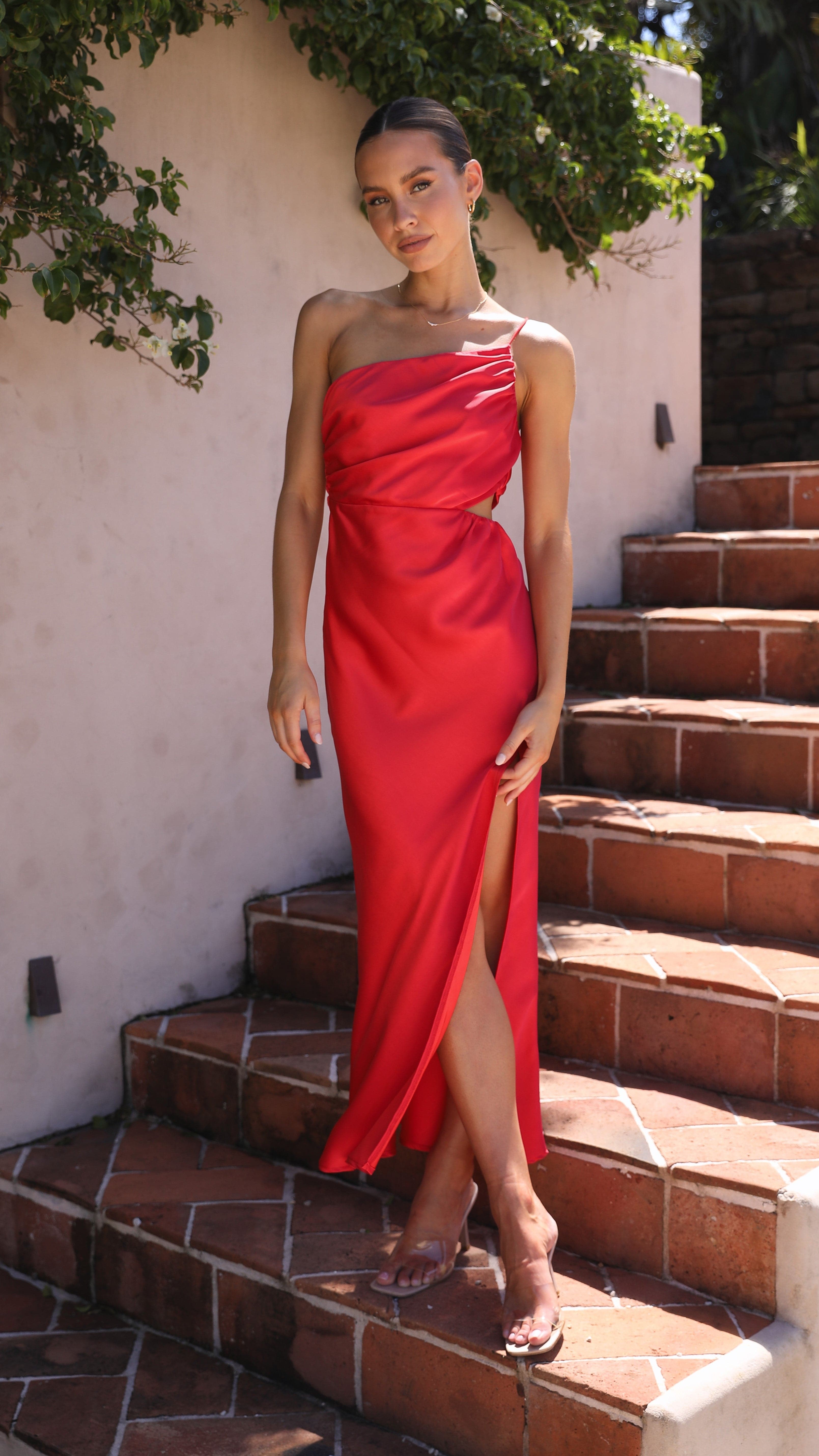 Nyla Maxi Dress - Red-Sunshines Bliss
