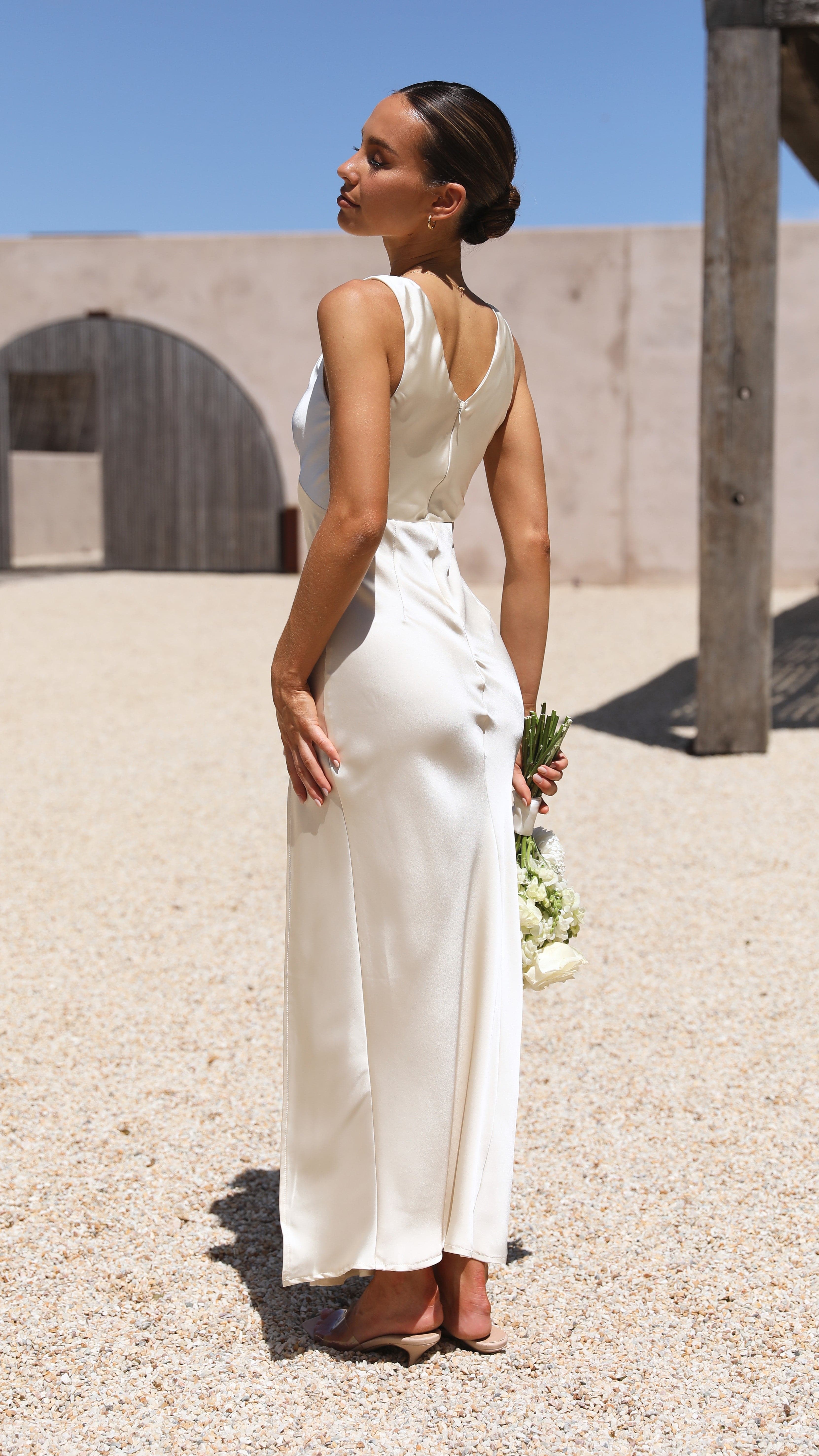 Taylor Maxi Dress - Ivory-Sunshines Bliss