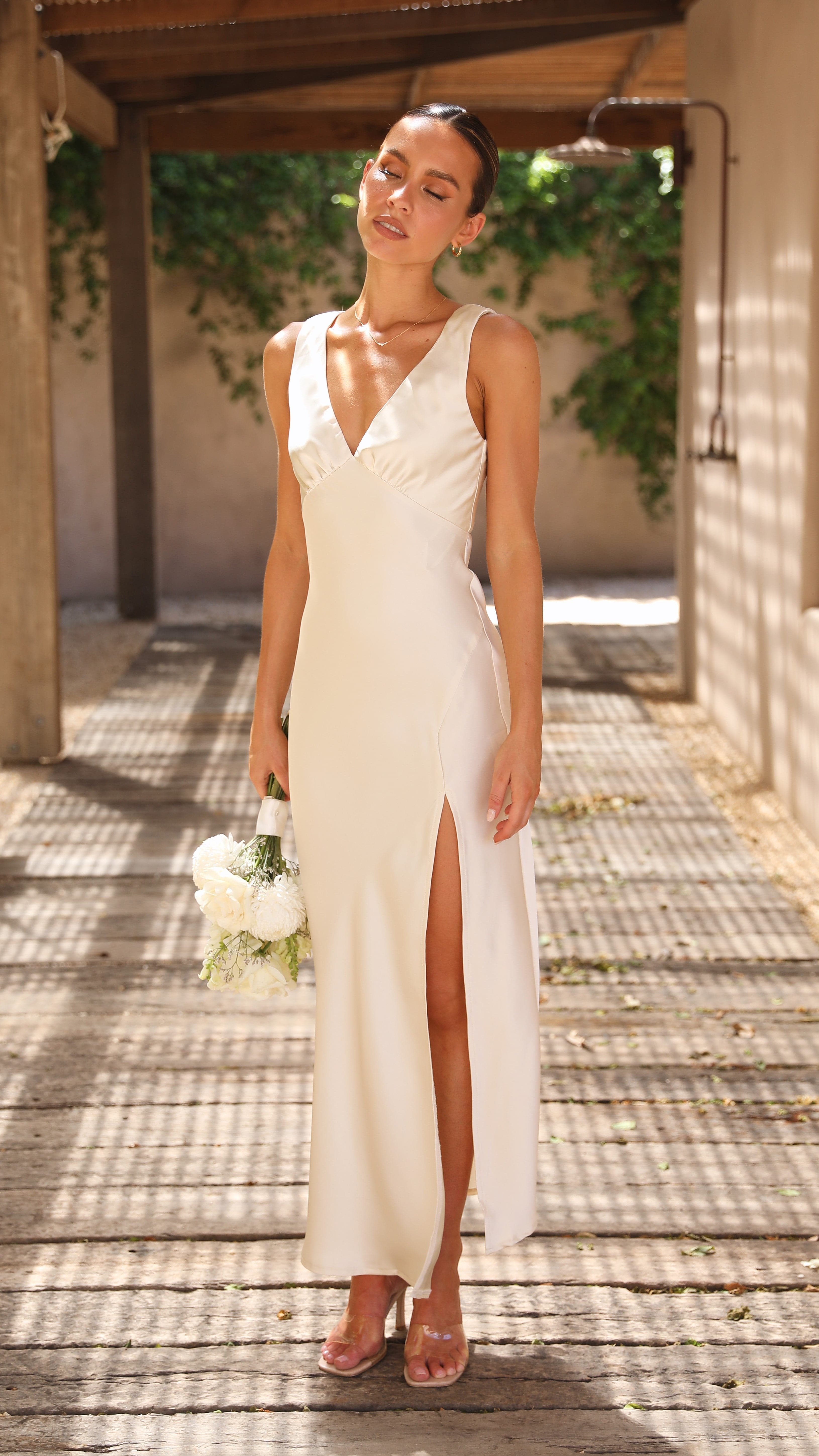 Taylor Maxi Dress - Ivory-Sunshines Bliss