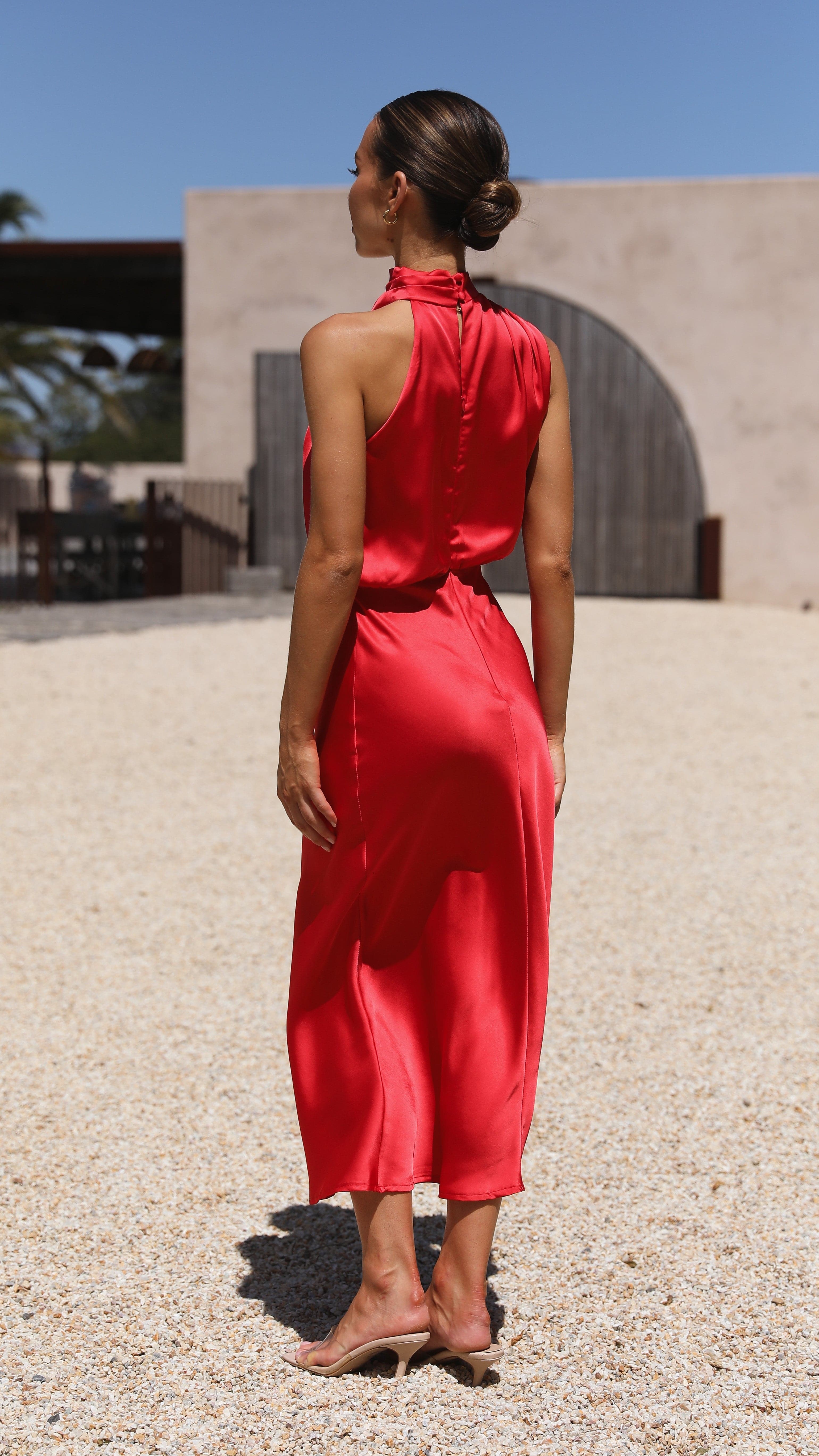 Esther Maxi Dress - Red-Sunshines Bliss