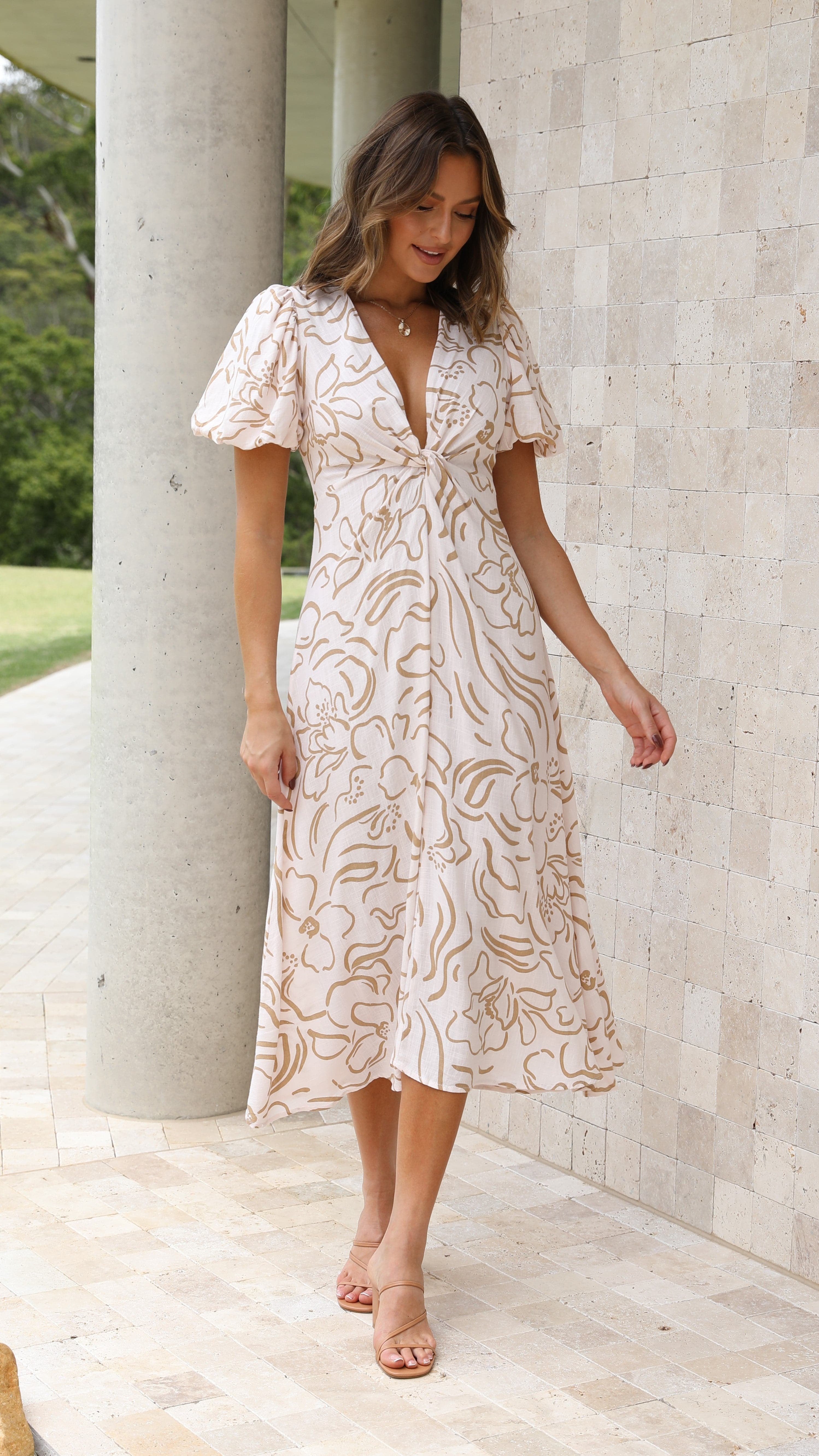 Blaire Midi Dress - Chloe Print-Sunshines Bliss