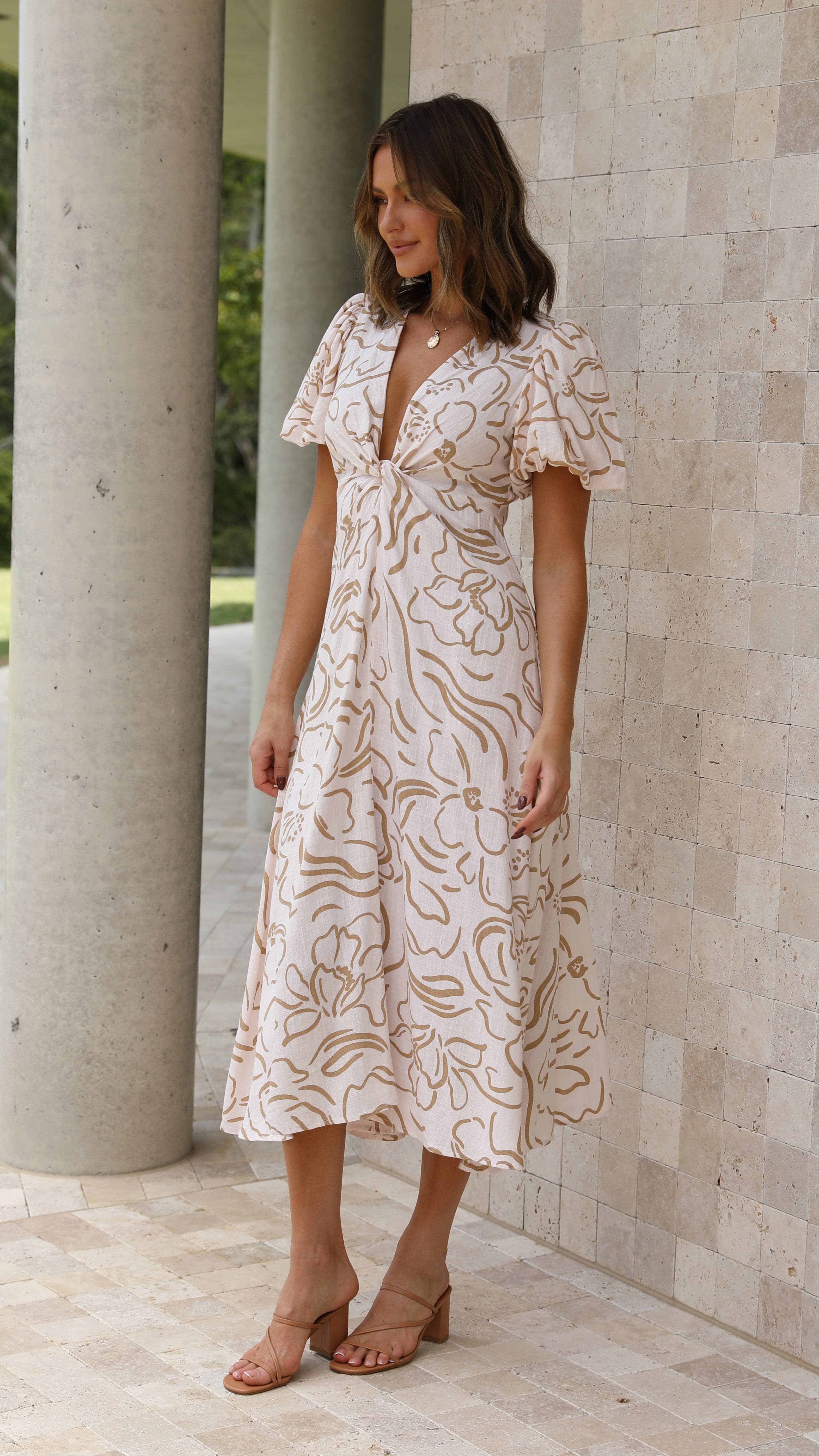 Blaire Midi Dress - Chloe Print-Sunshines Bliss